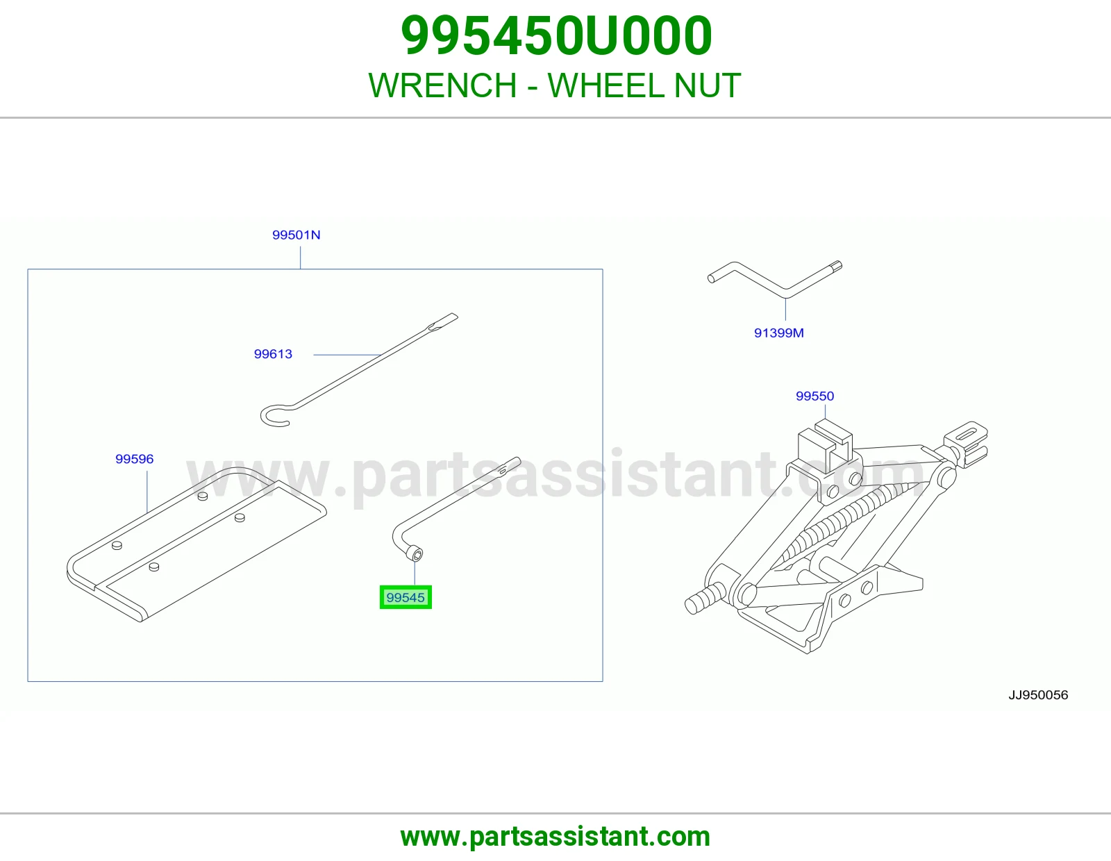 WRENCH - WHEEL NUT 995450U000