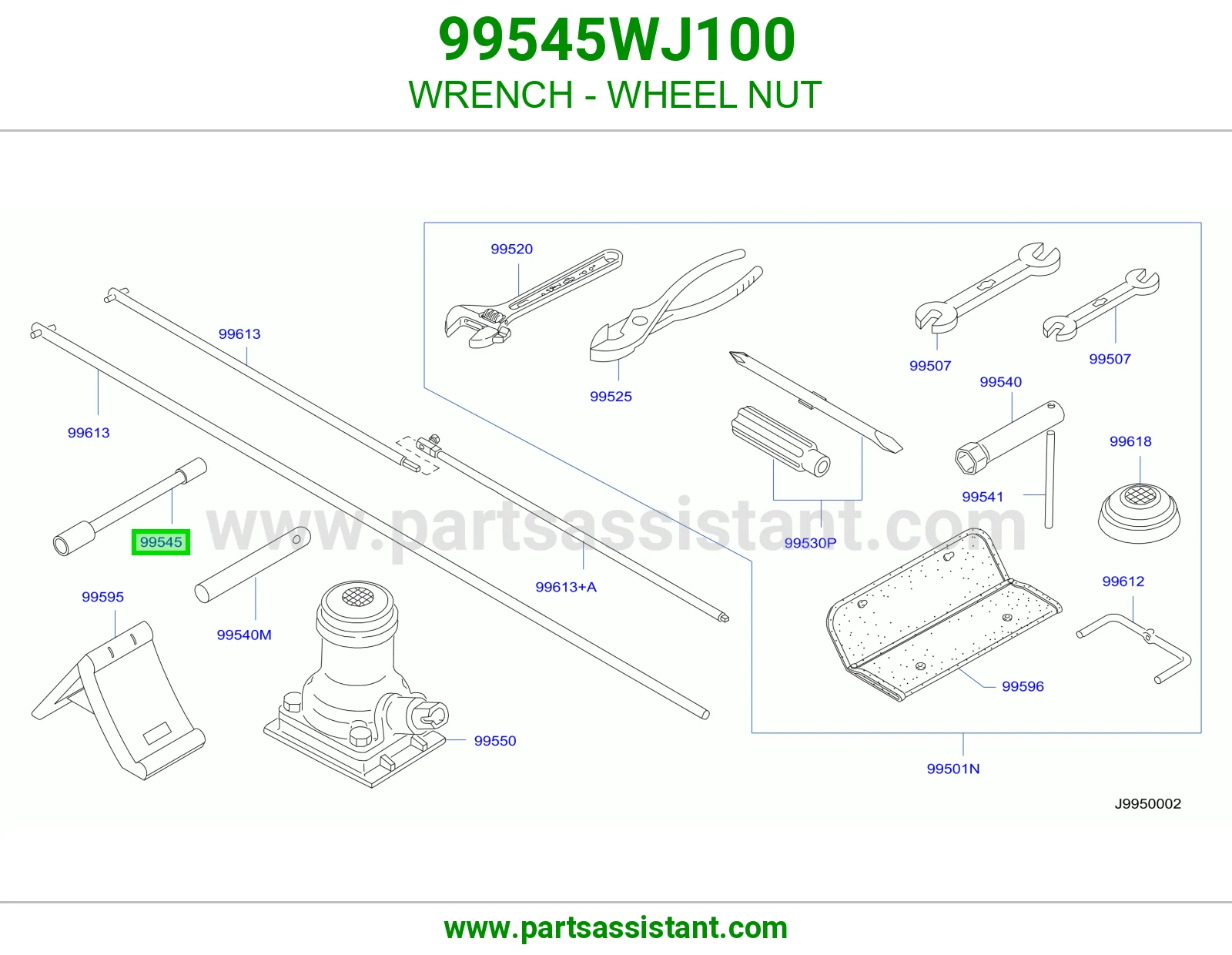 مفتاح عدة صامولة كفر 99545WJ100