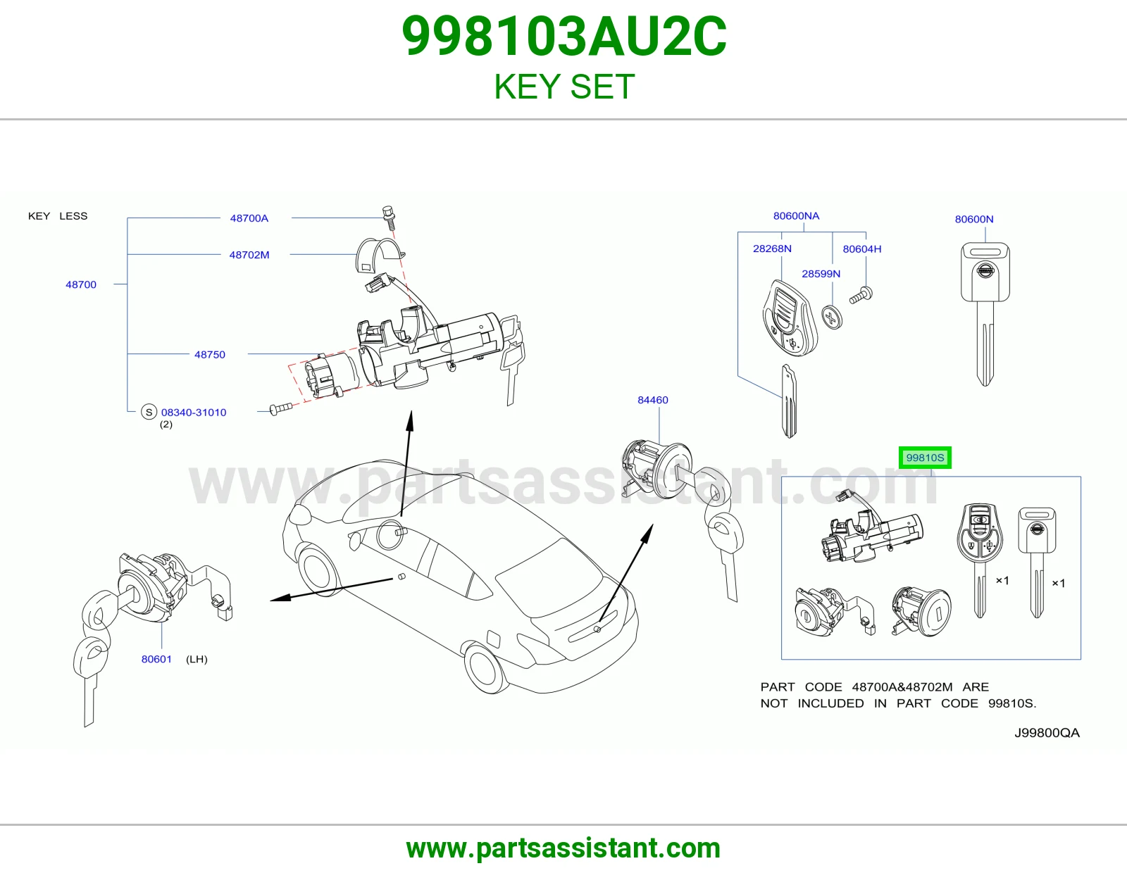 طقم سويتش كامل 998103AU2C