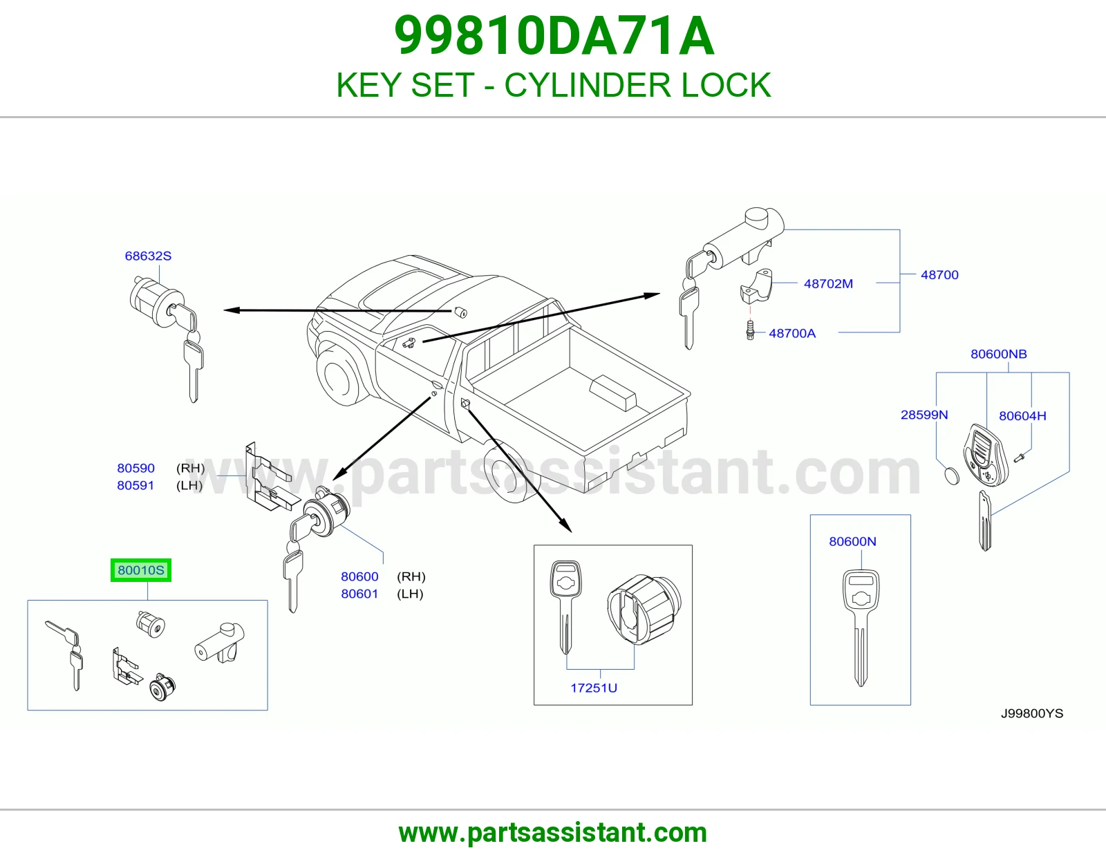 طقم سويتش كامل 99810DA71A