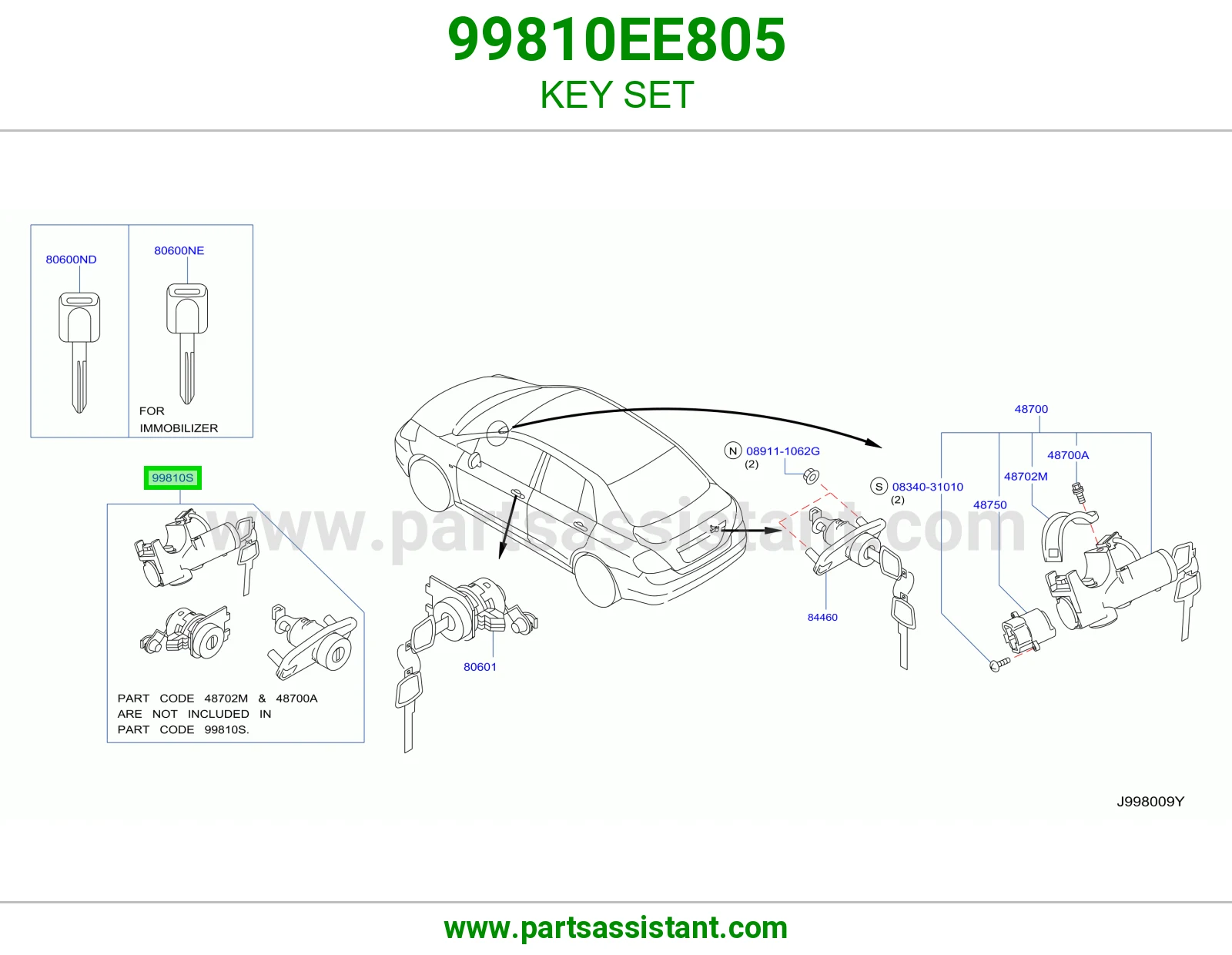طقم سويتش كامل 99810EE805
