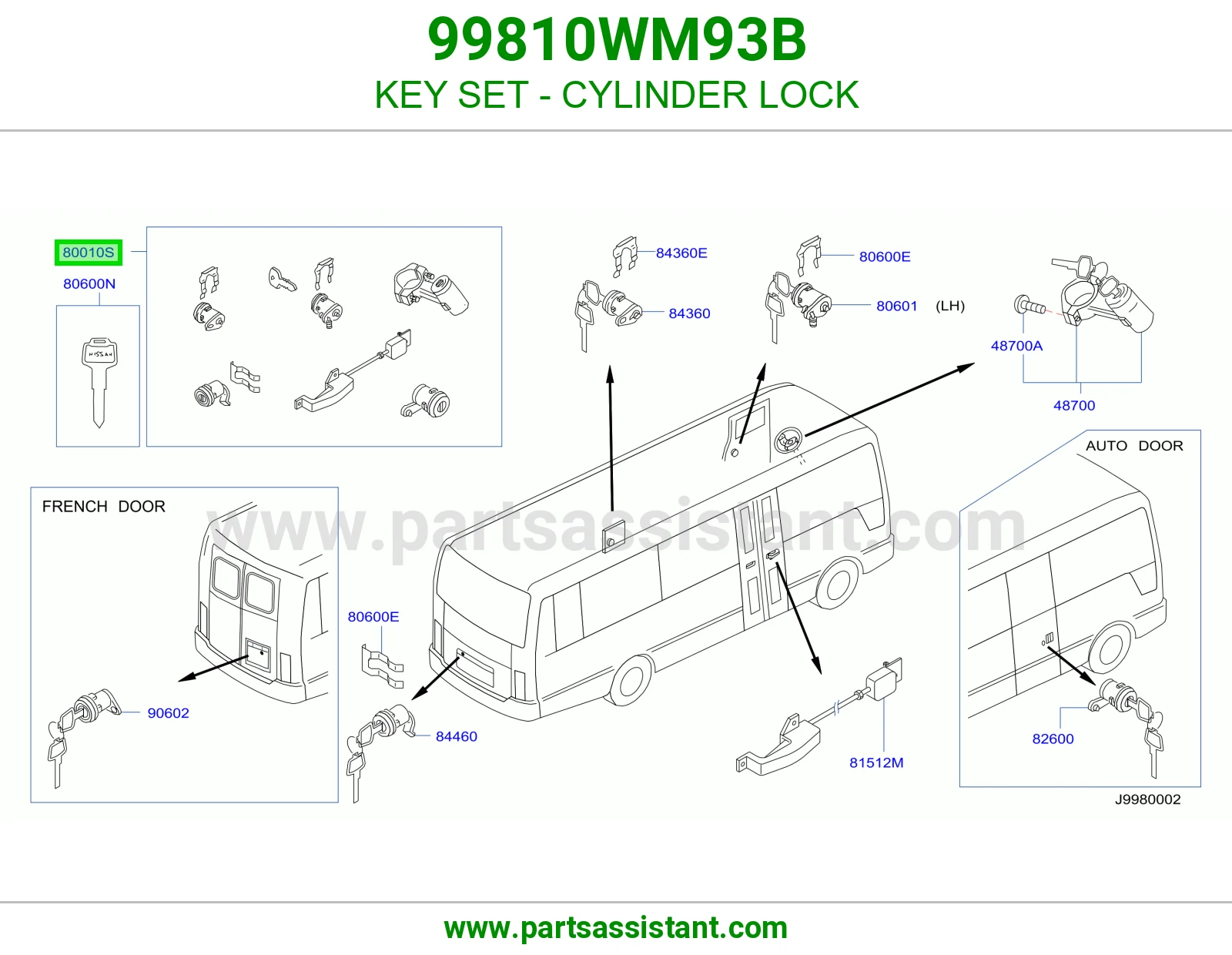 طقم سويتش كامل 99810WM93B