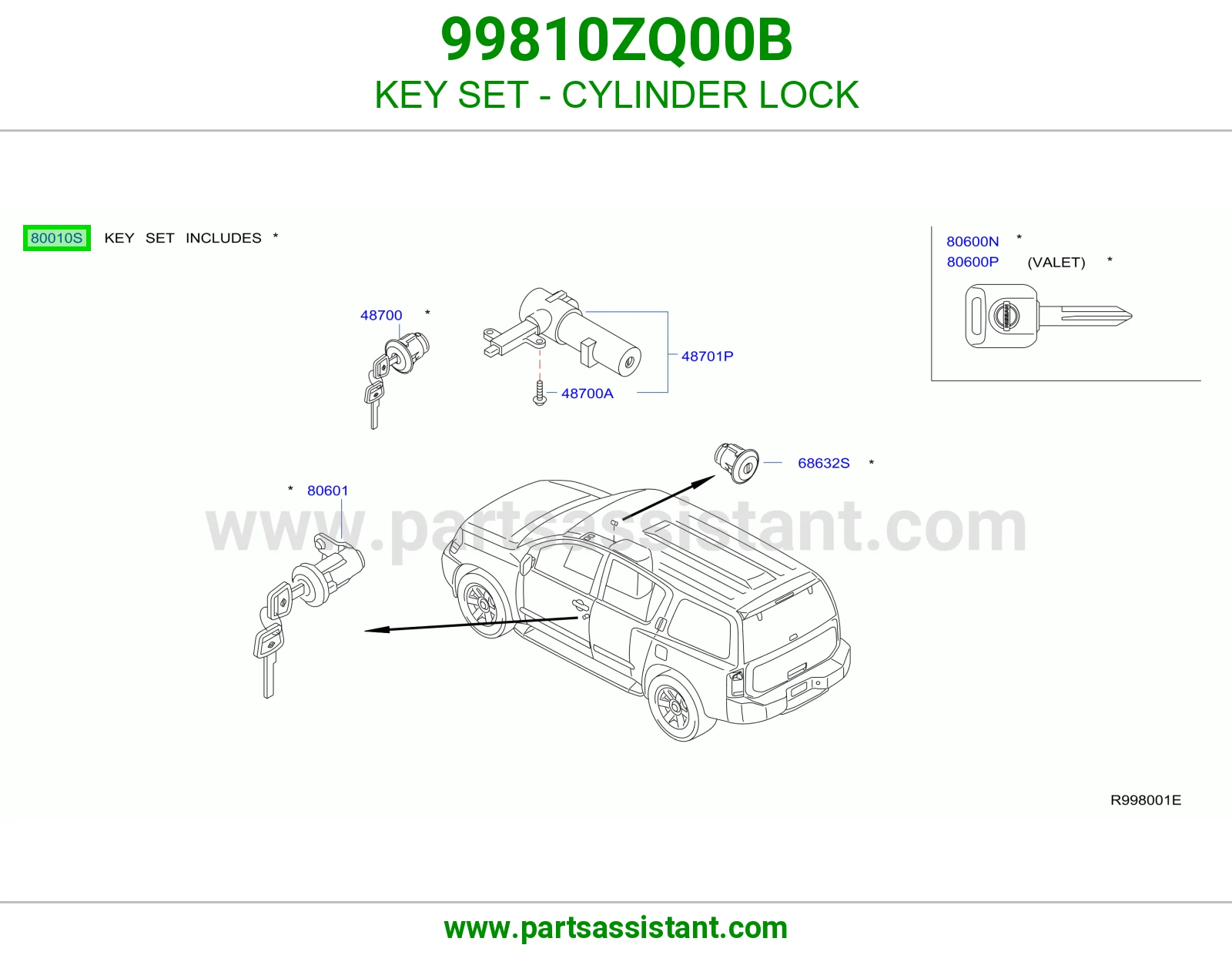 طقم سويتش كامل 99810ZQ00B