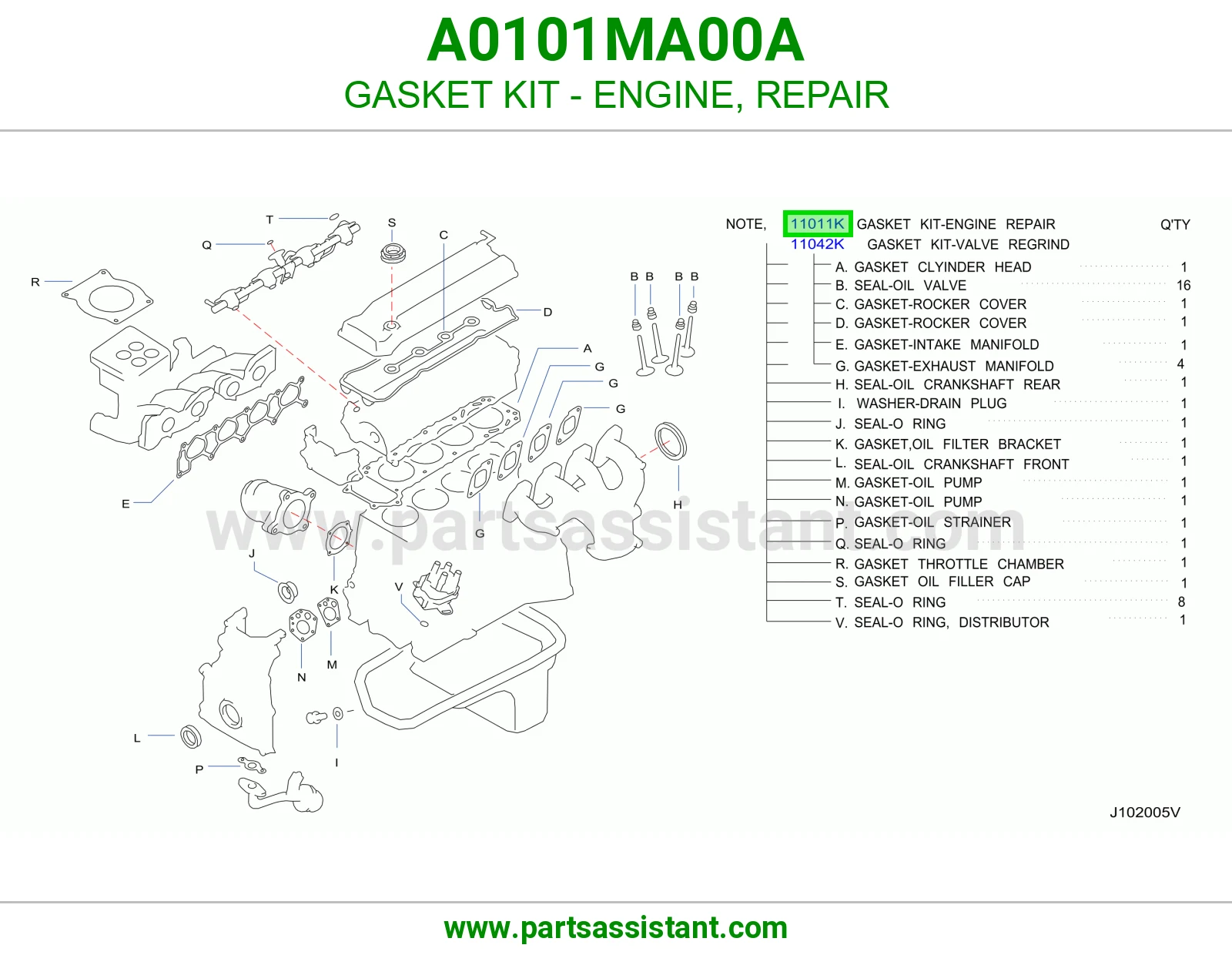 طقم وجه مكينه A0101MA00A