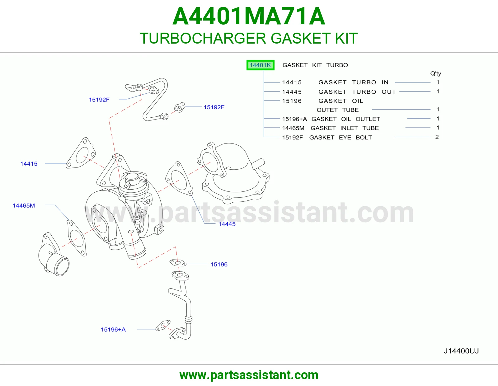 طقم وجيه تيربو A4401MA71A