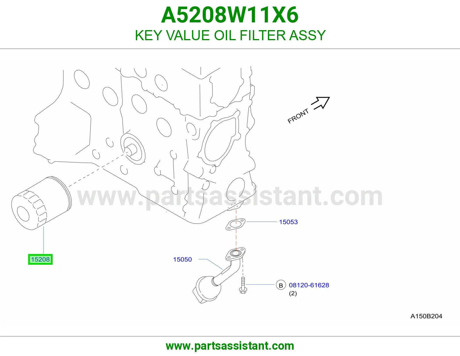 فلتر زيت مكينه A5208W11X6
