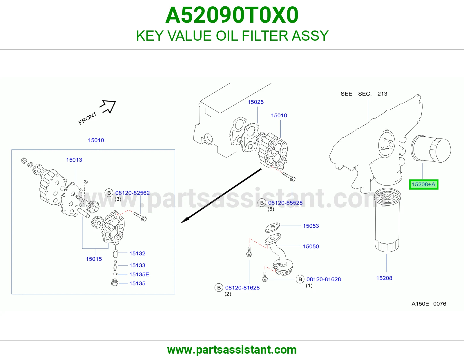 فلتر زيت كامل اقتصادي A52090T0X0