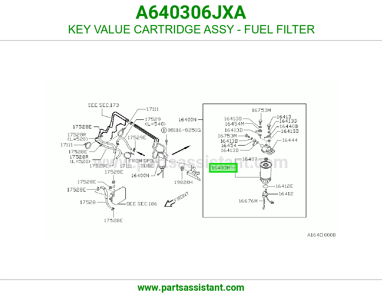 فلتر ديزل A640306JXA