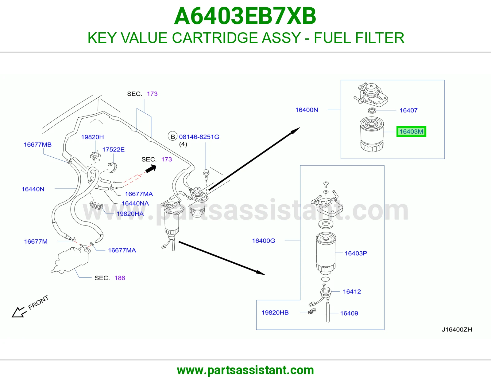 فلتر ديزل A6403EB7XB