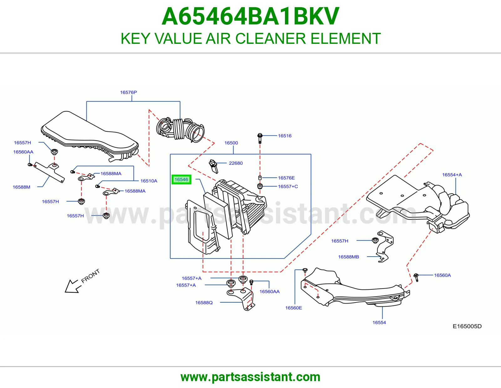 فلتر قربه هواء مكينه A65464BA1BKV