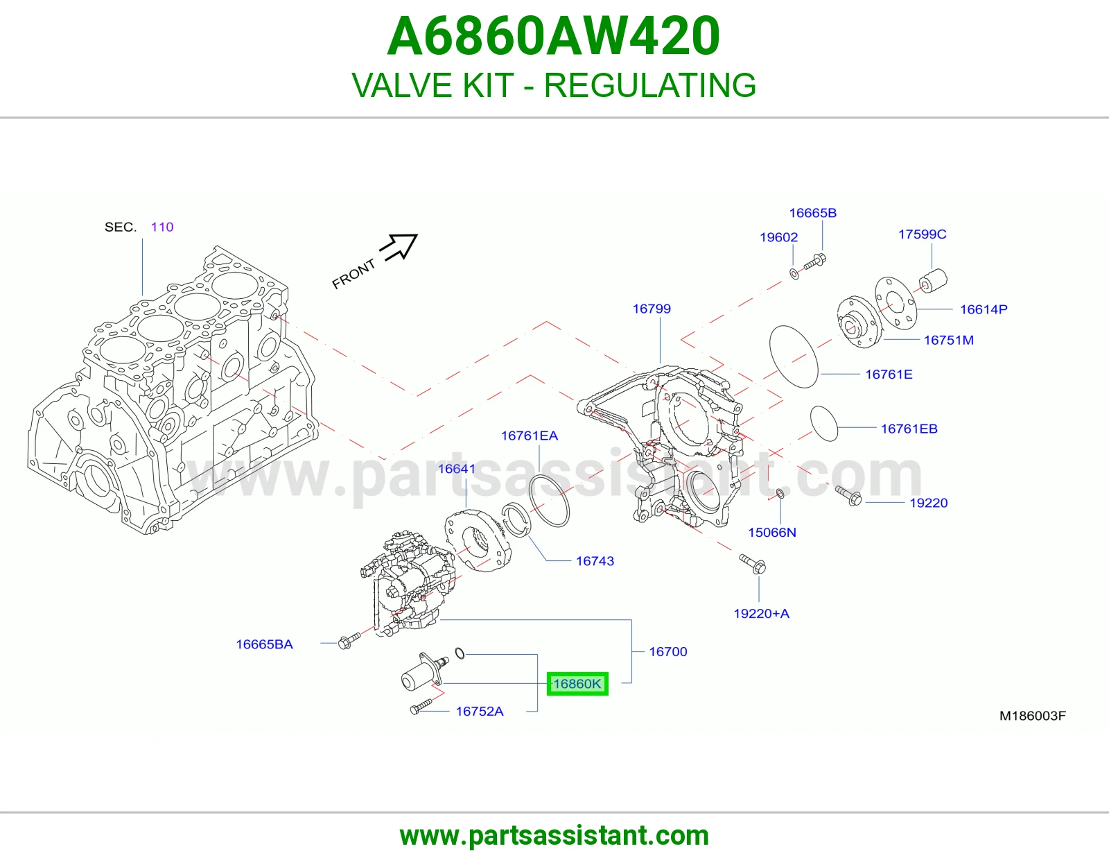 VALVE KIT - REGULATING A6860AW420