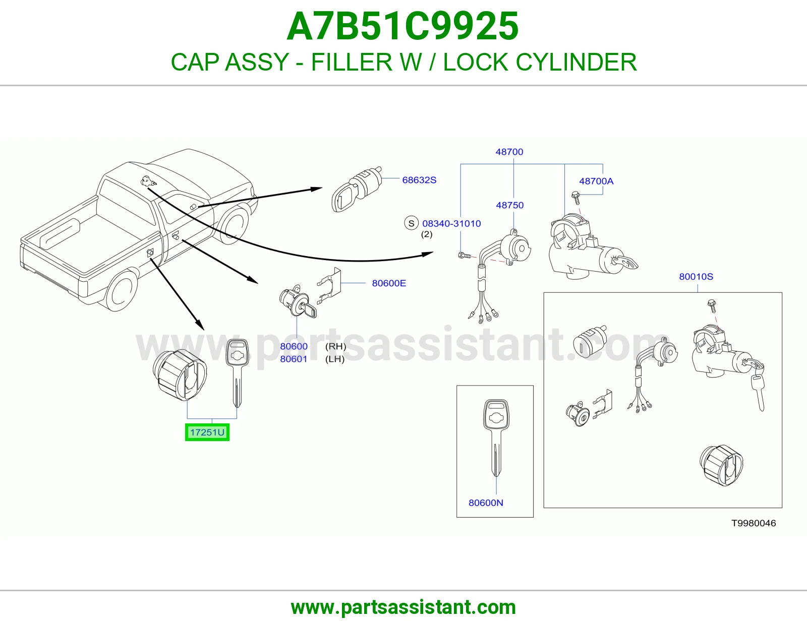 غطا تانكي بنزين مع القفل A7B51C9925