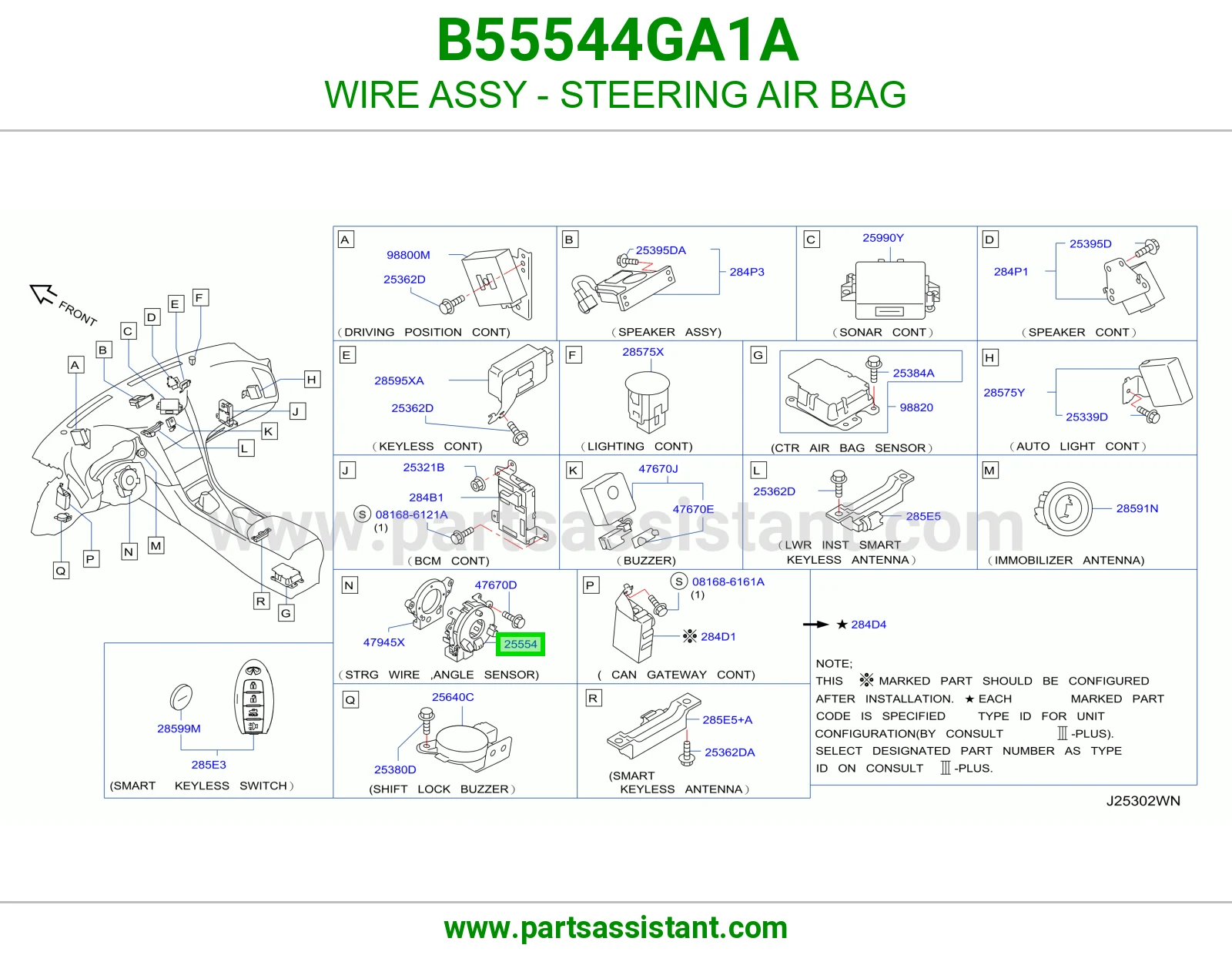 سلك ايرباق دركسون كامل B55544GA1A