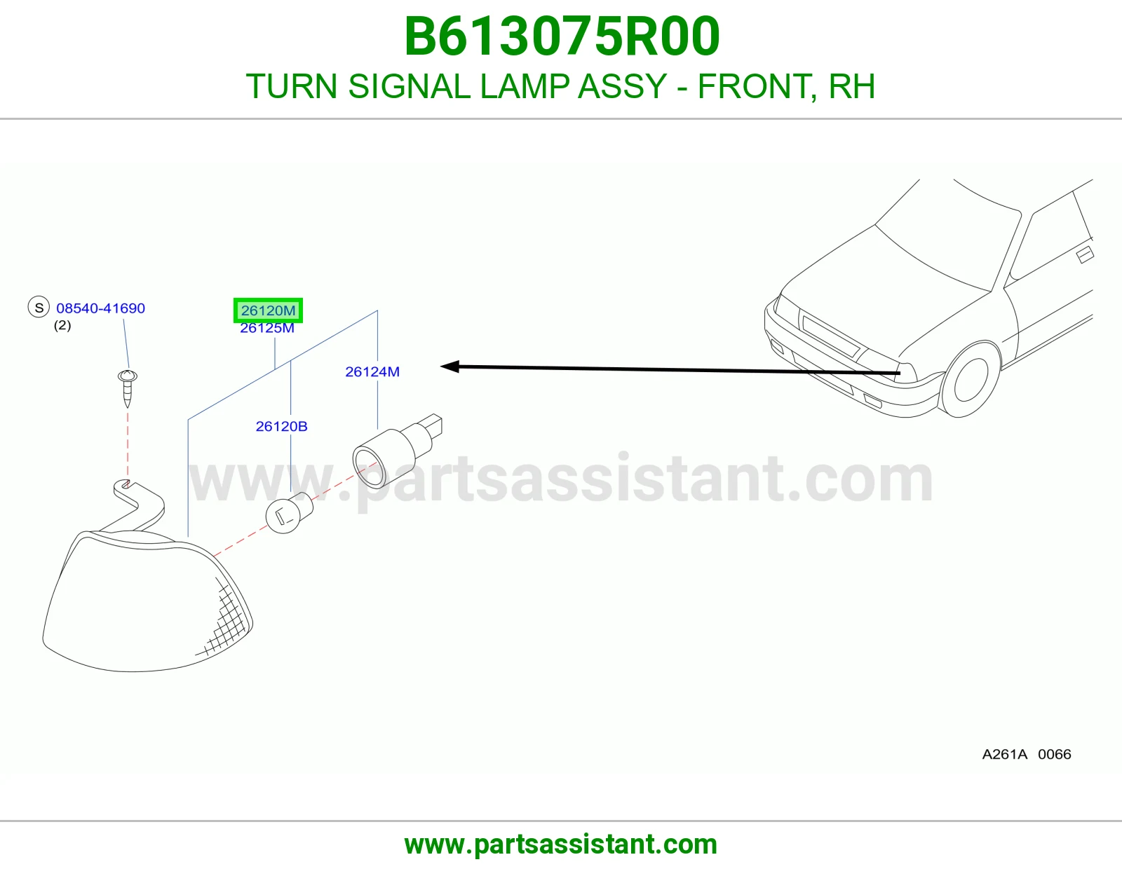 اسطب صدام امامي يمين B613075R00