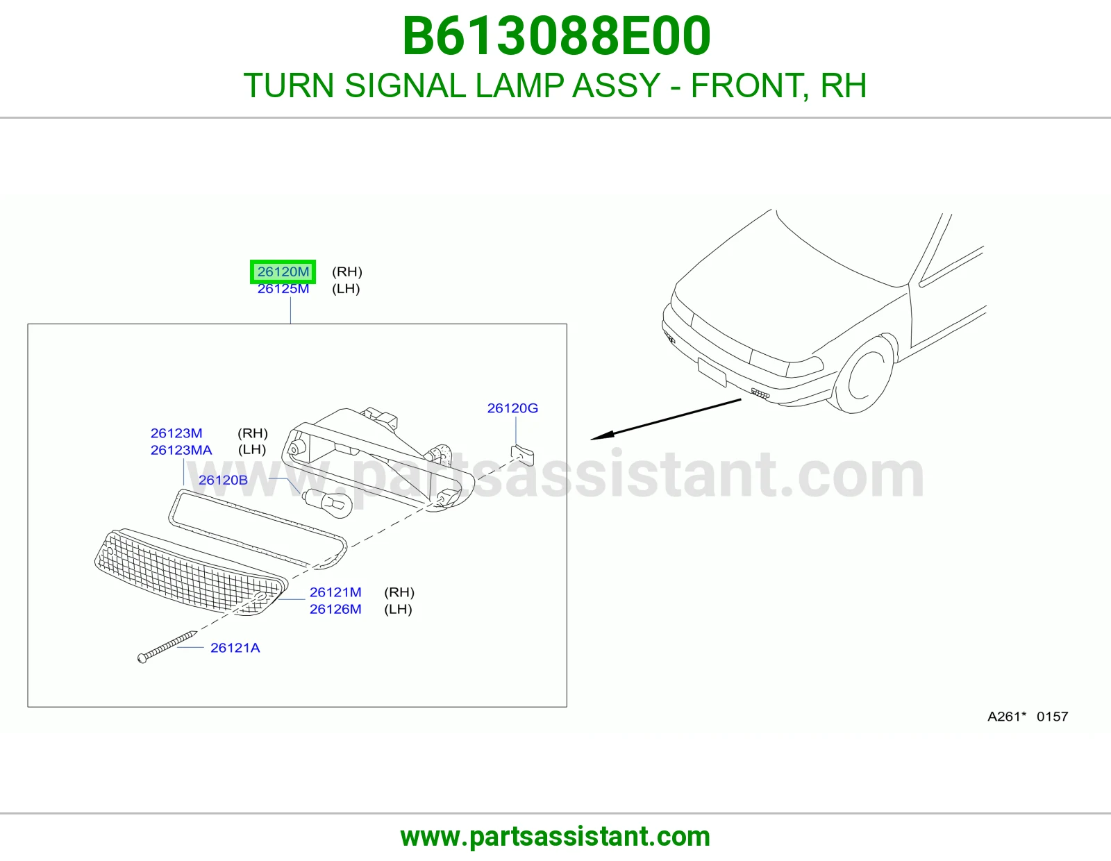 اسطب صدام امامي يمين B613088E00