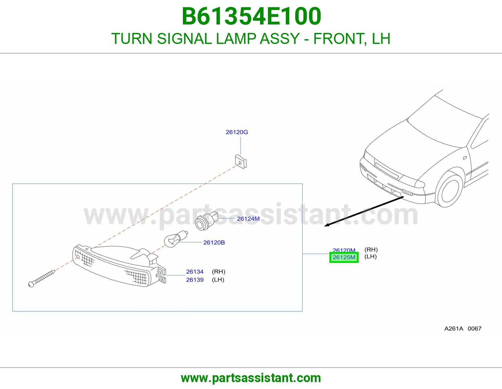 اسطب اشاره ركن امامي يسار B61354E100