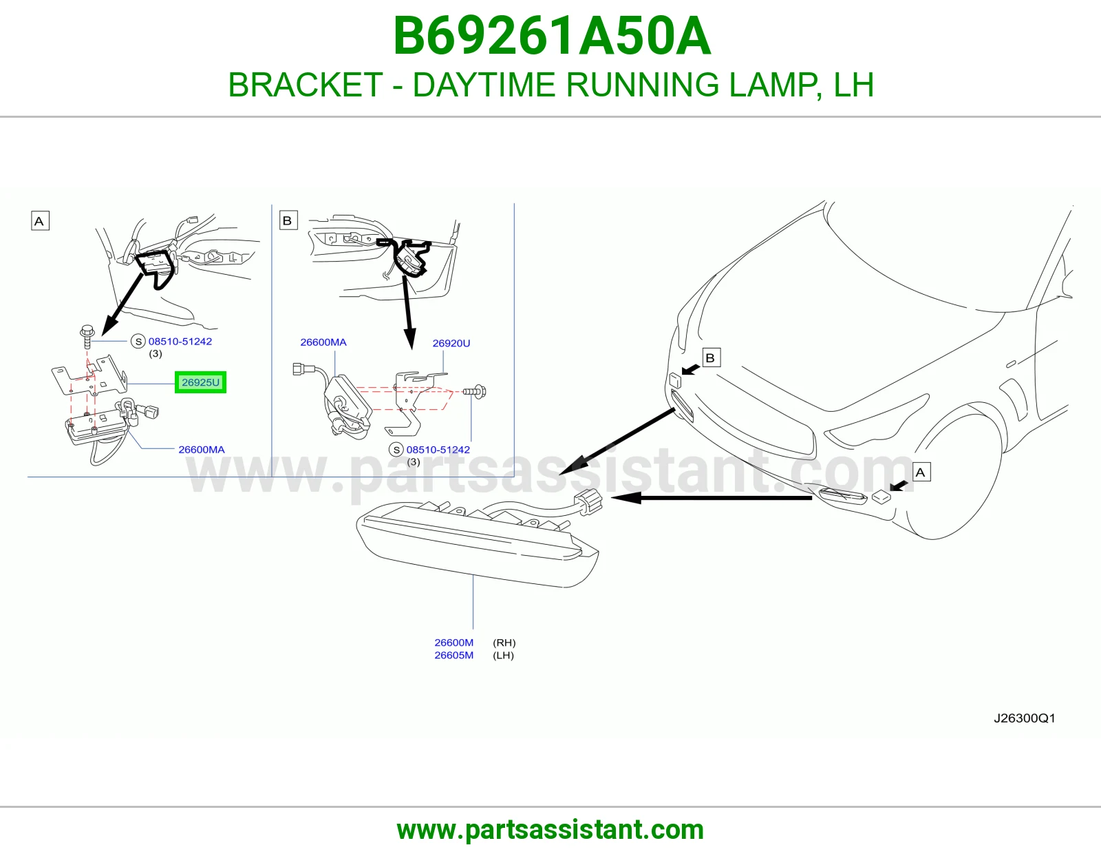 قاعدة لمبة نهارية (DRL) يسار B69261A50A