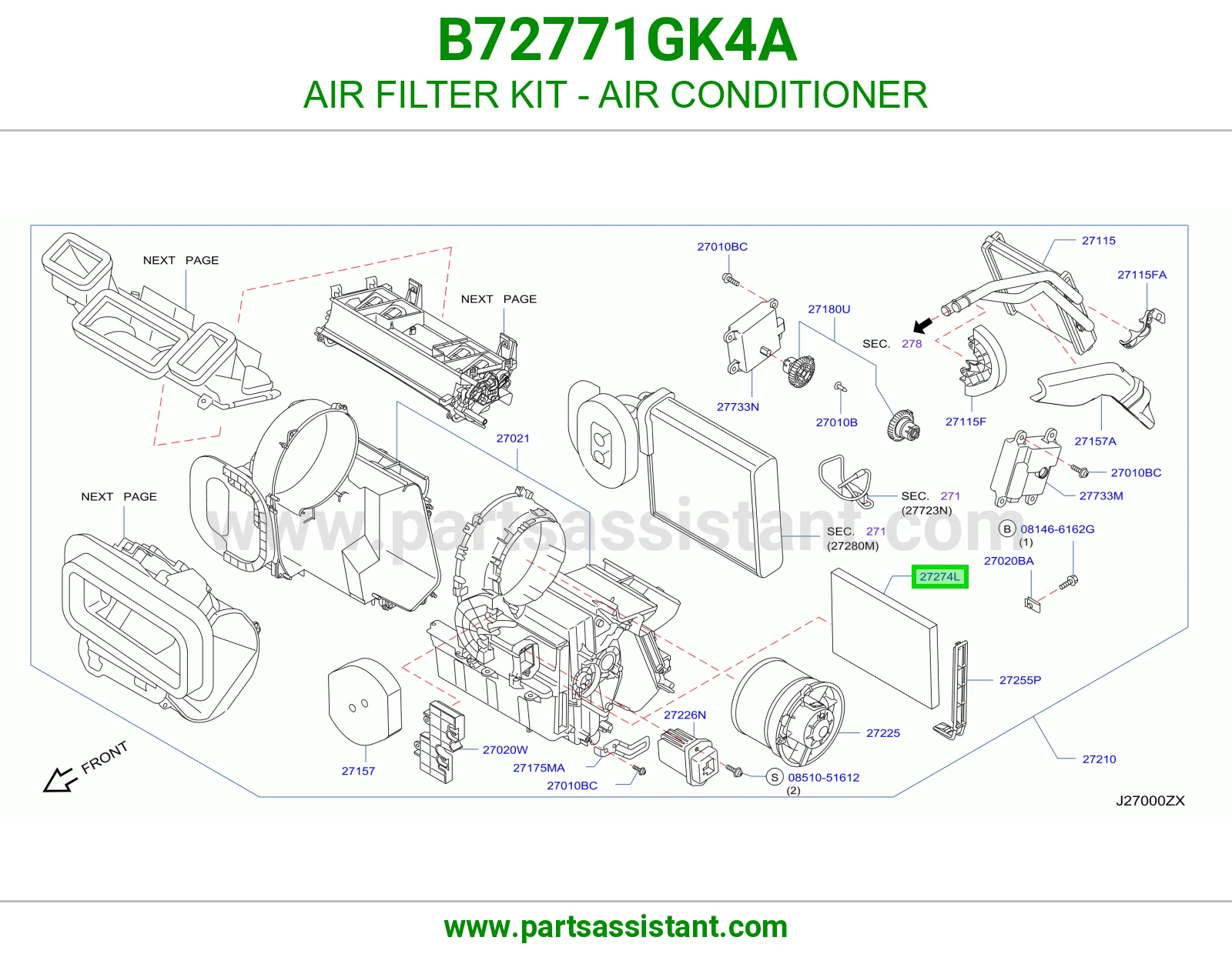 فلتر مكيف B72771GK4A