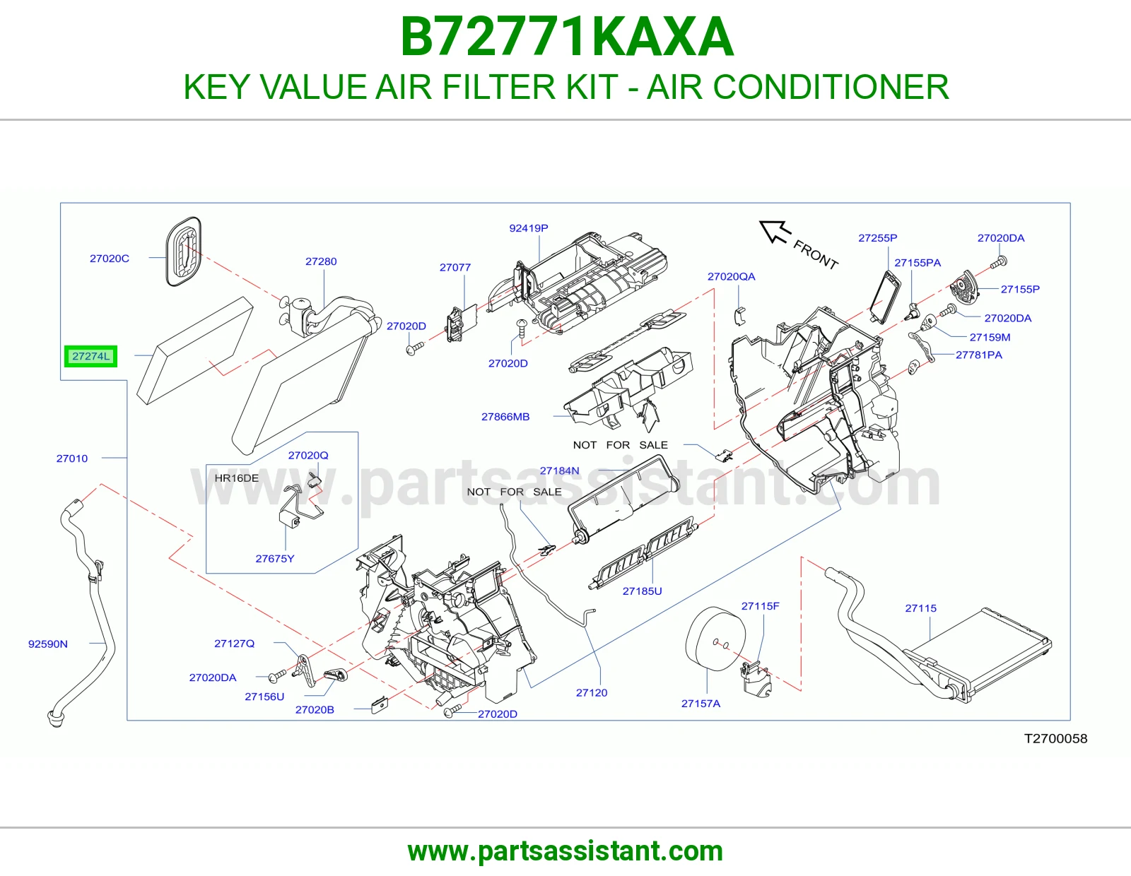 فلتر مكيف B72771KAXA