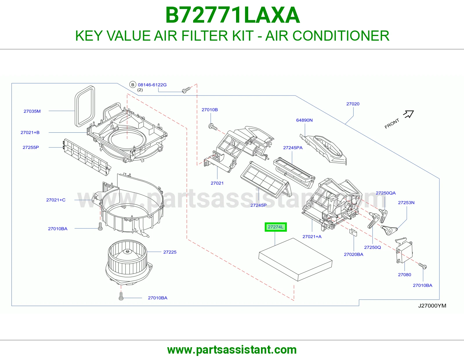 فلتر مكيف B72771LAXA