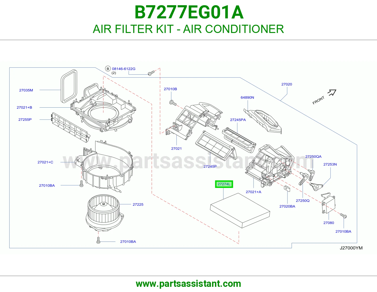 فلتر مكيف B7277EG01A