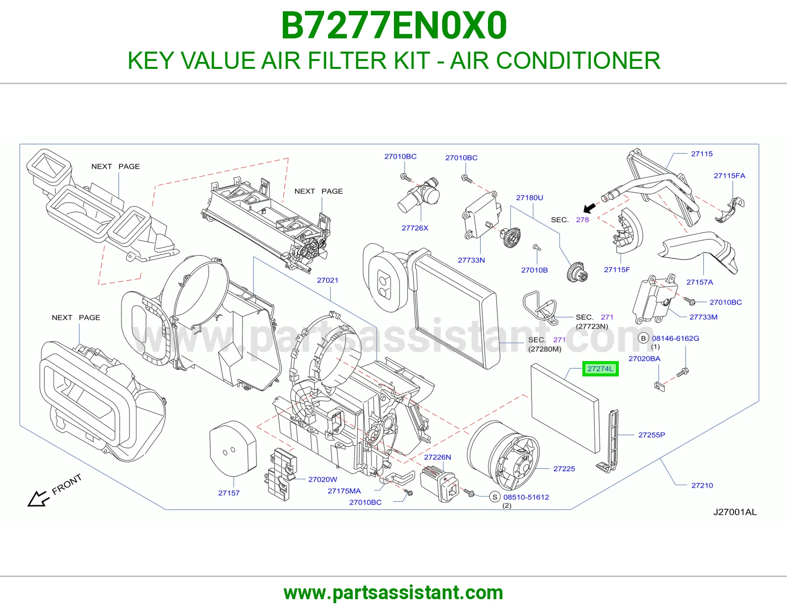 فلتر مكيف B7277EN0X0