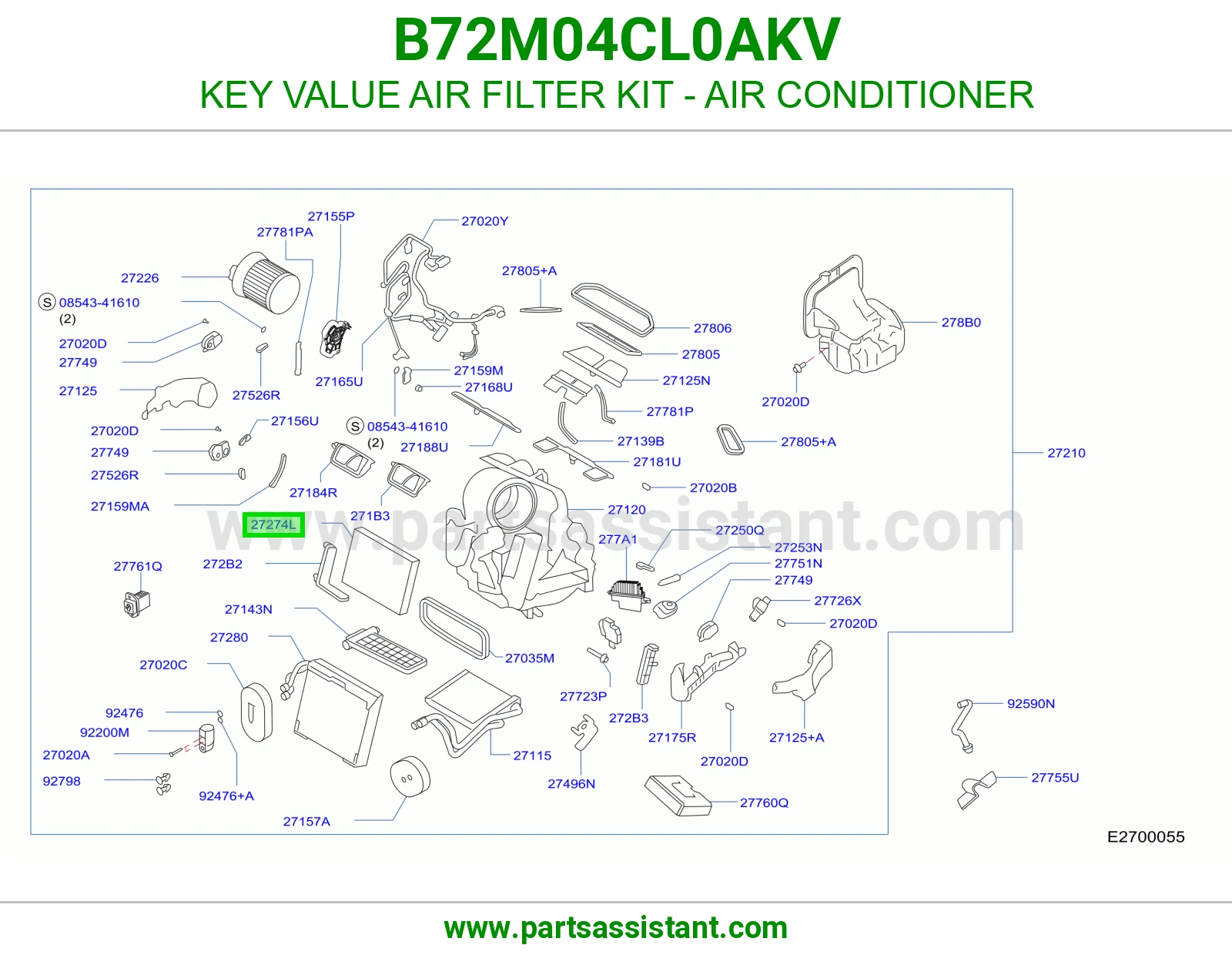 فلتر مكيف B72M04CL0AKV