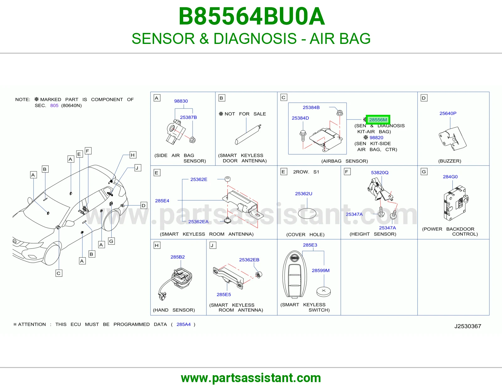 حساس تشخيص ايرباق B85564BU0A