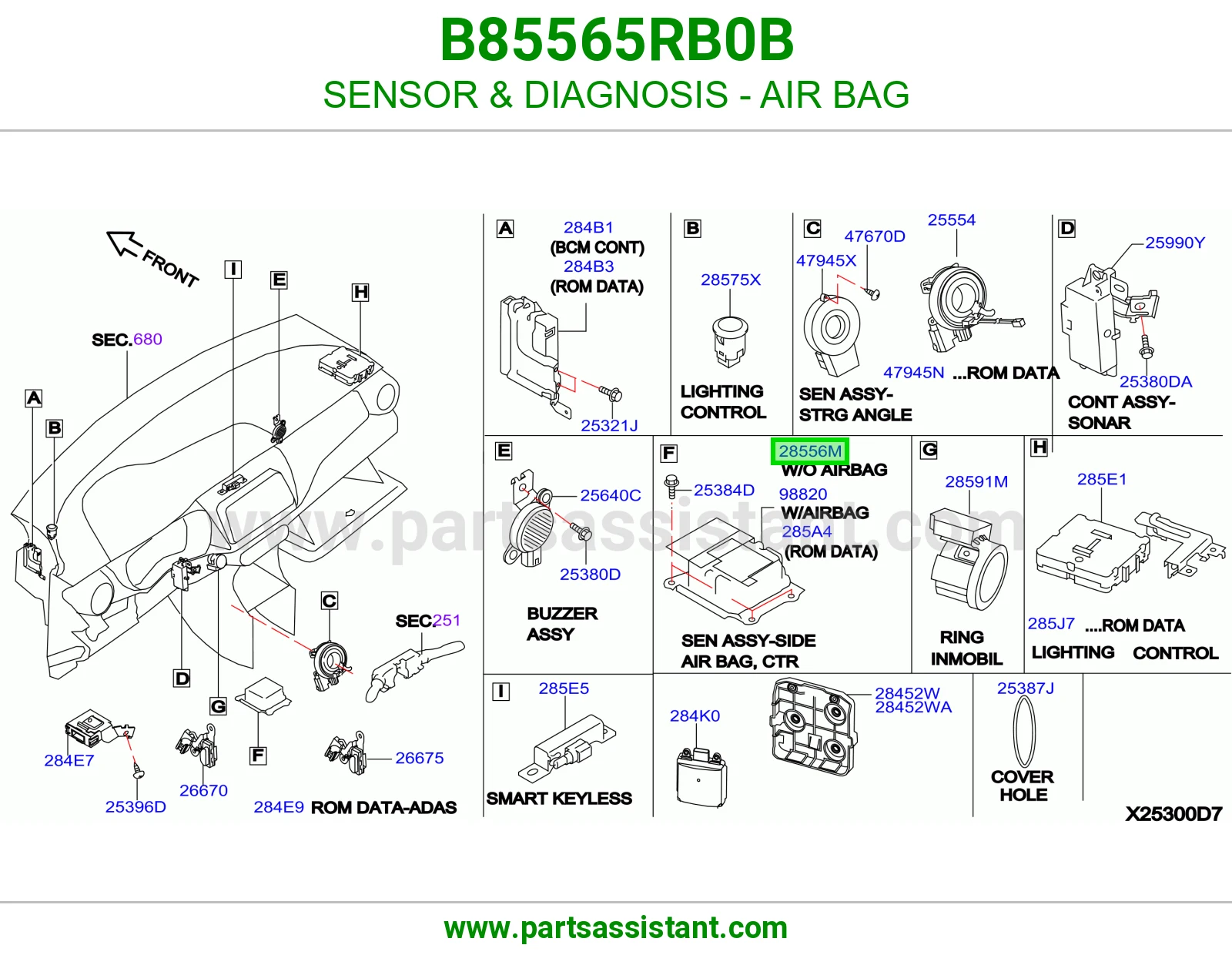 حساس تشخيص ايرباق B85565RB0B