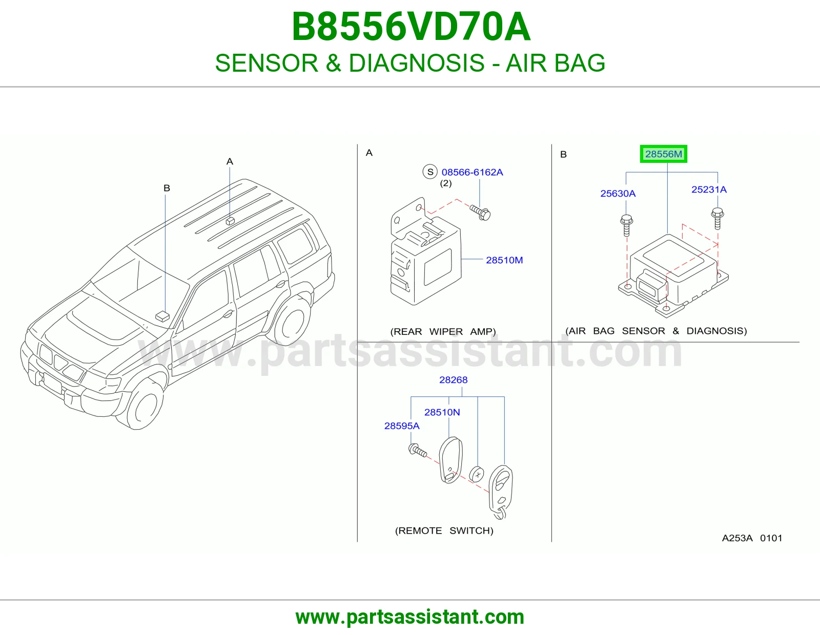 حساس تشخيص ايرباق B8556VD70A