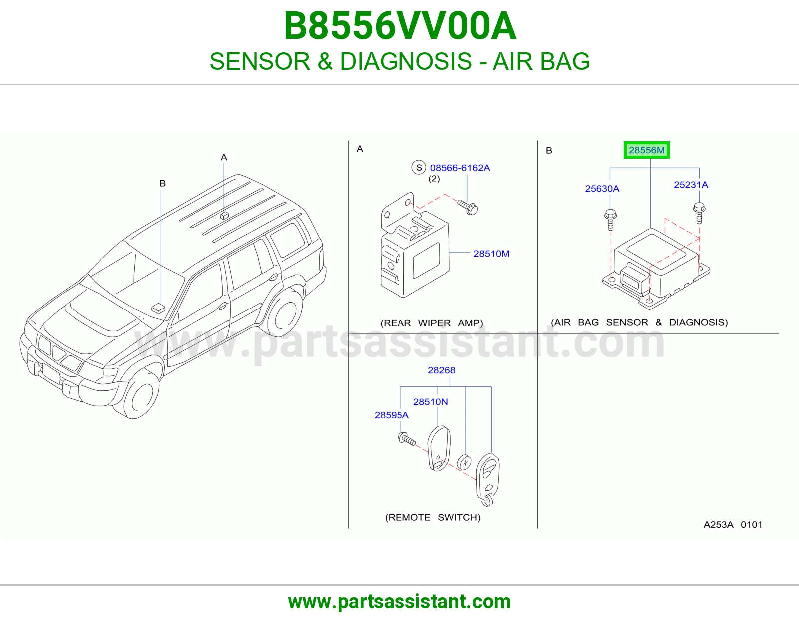 حساس تشخيص ايرباق B8556VV00A