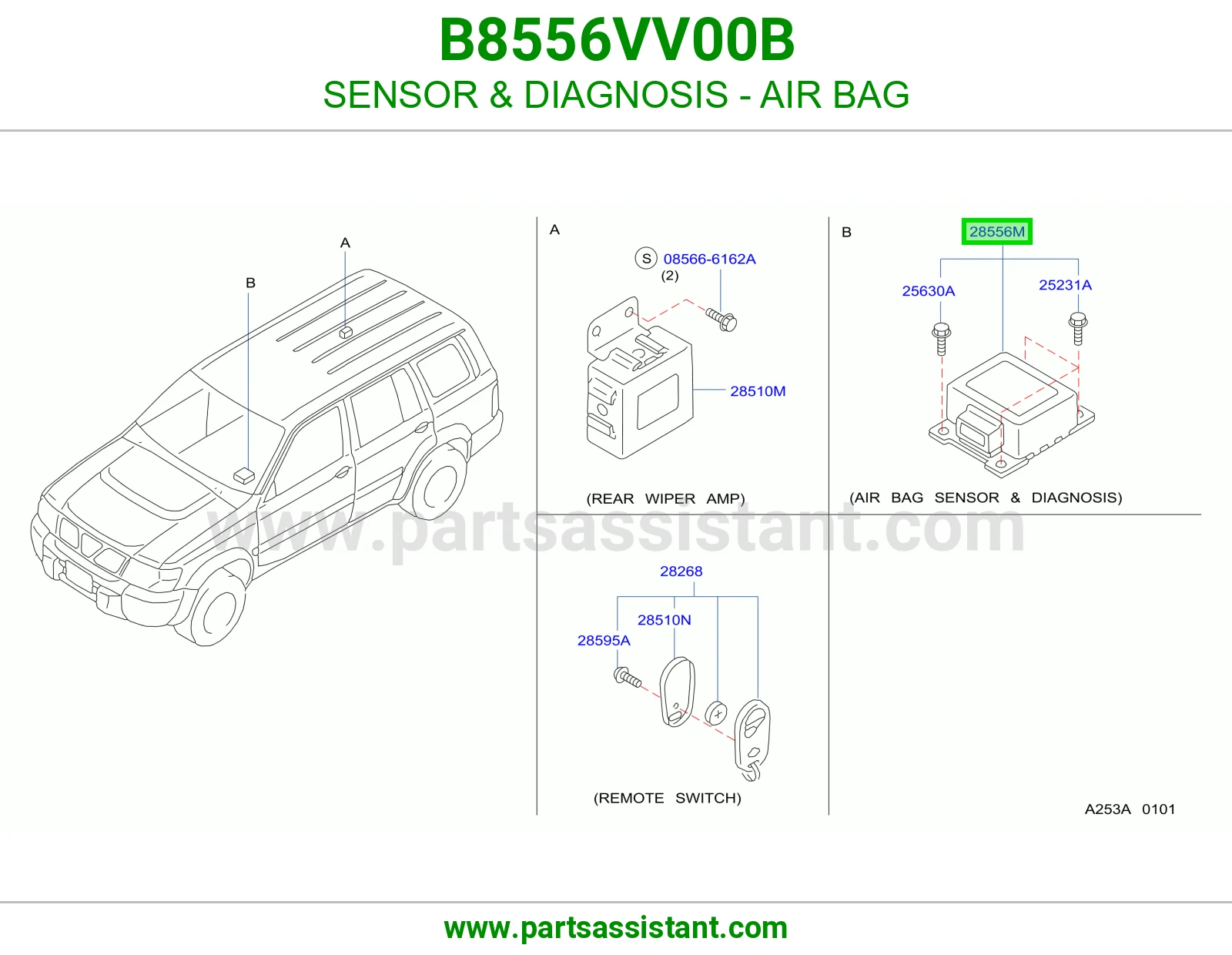 حساس تشخيص ايرباق B8556VV00B