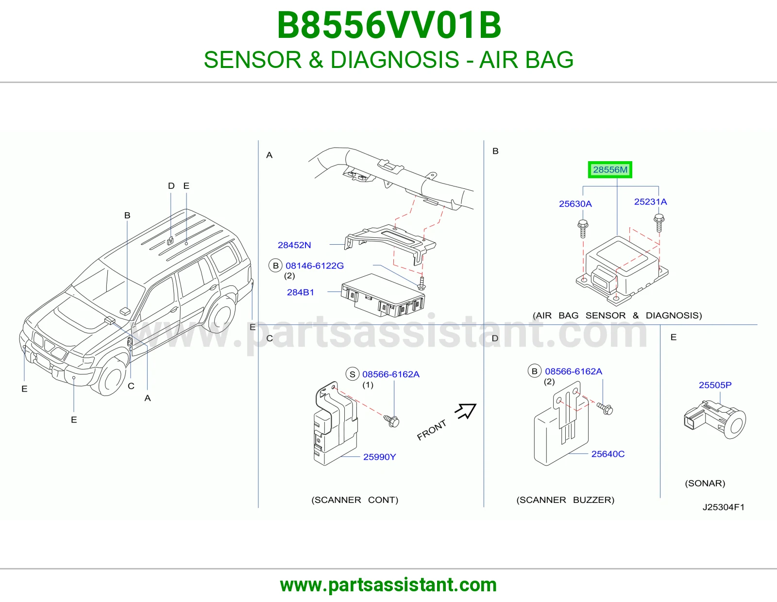 حساس تشخيص ايرباق B8556VV01B