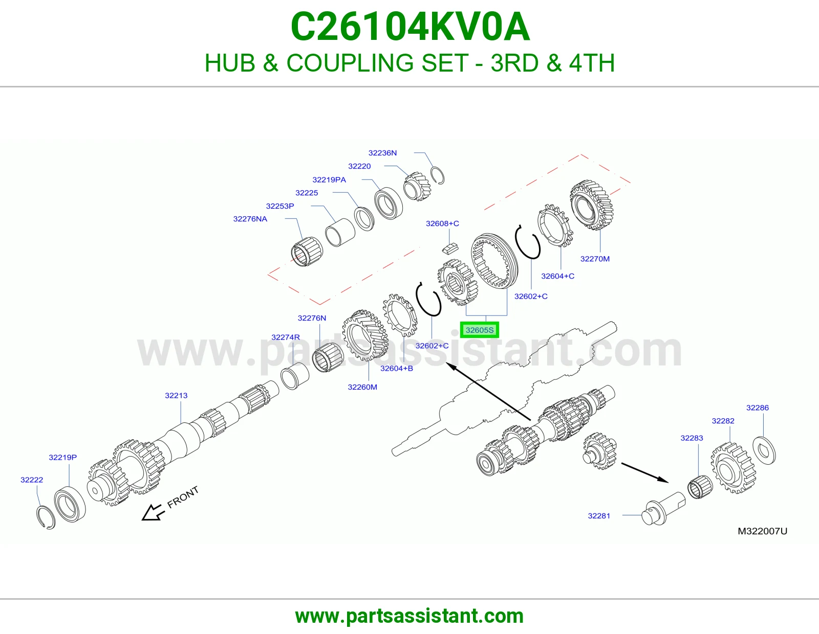 فلنجة طقم وصلة ثالث رابع C26104KV0A