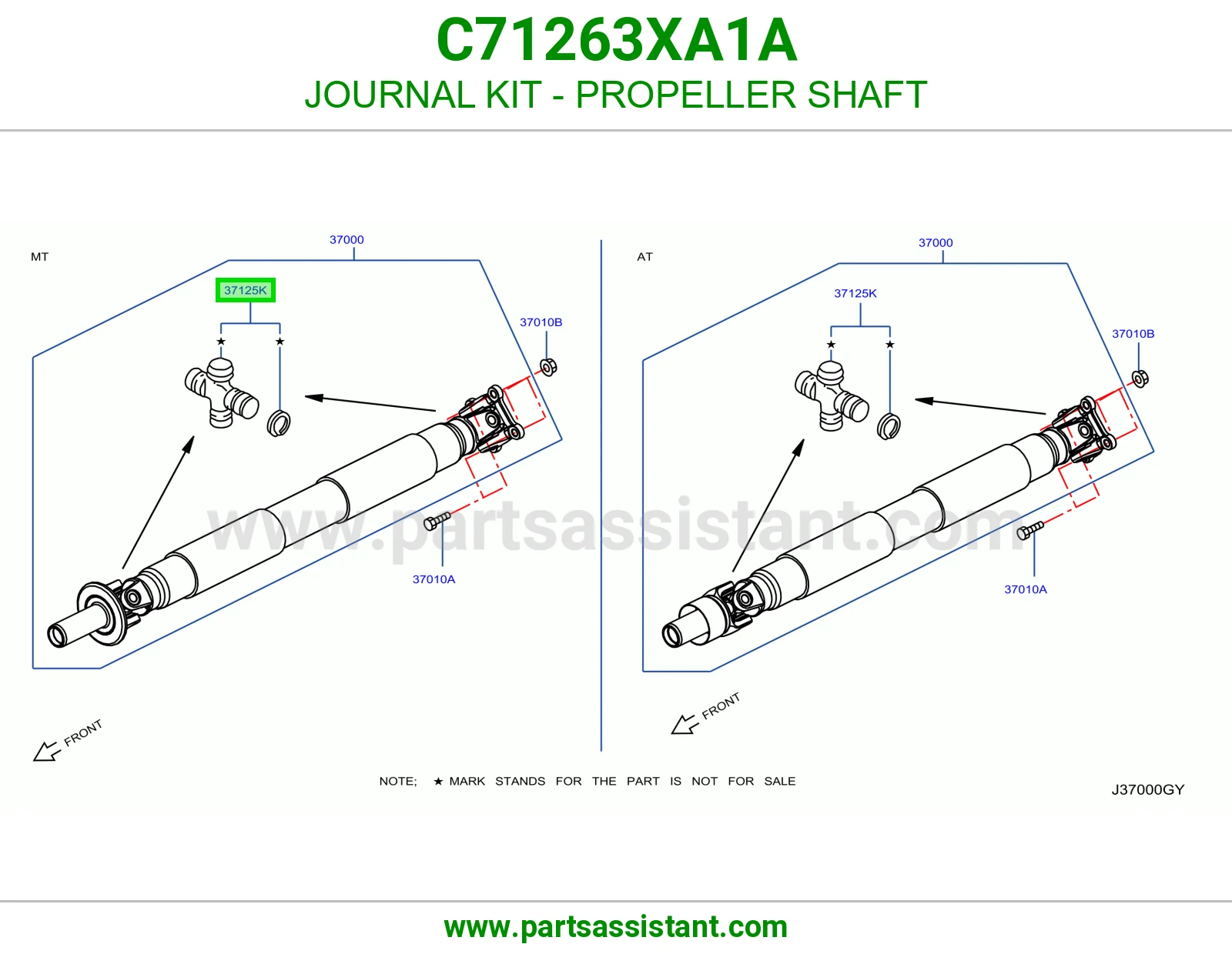 JOURNAL KIT - PROPELLER SHAFT C71263XA1A