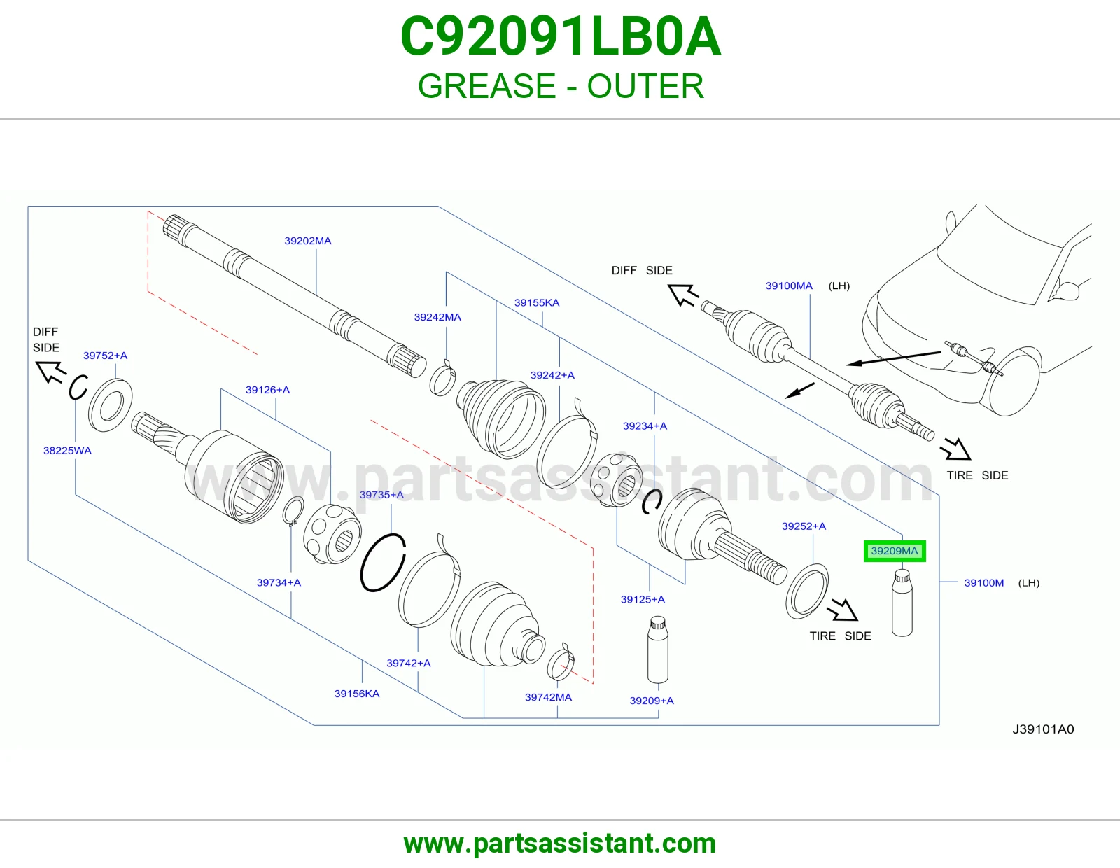 شحم داخلي C92091LB0A