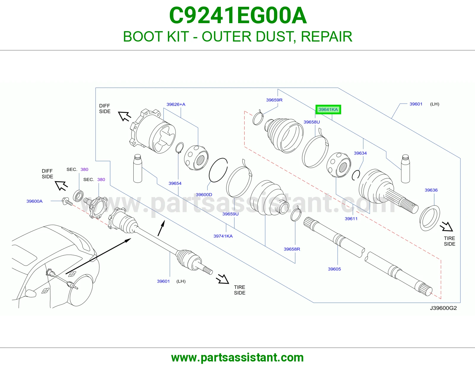 ربله عكس خلفي خارجي C9241EG00A