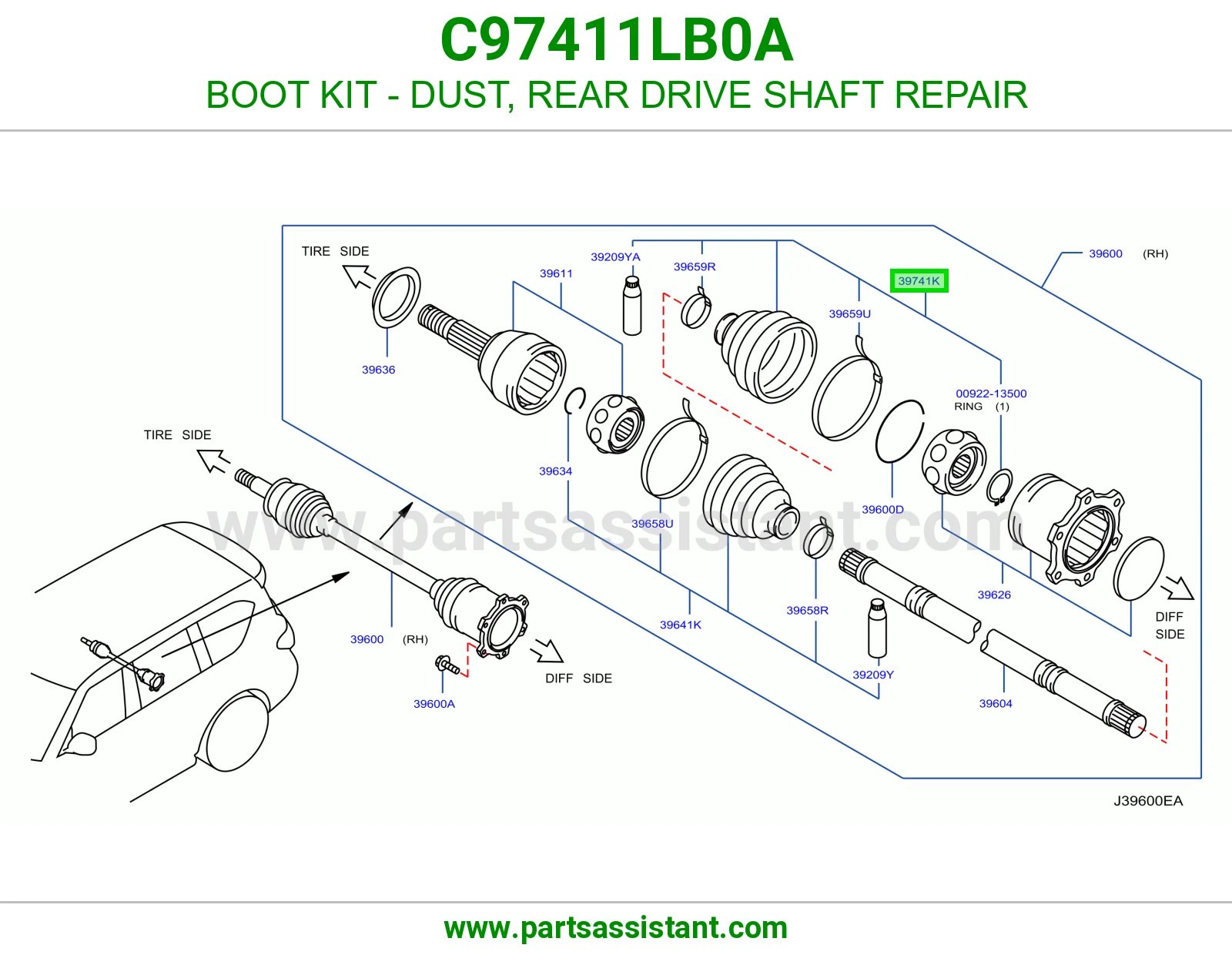 ربله عكس خلفي داخلي C97411LB0A