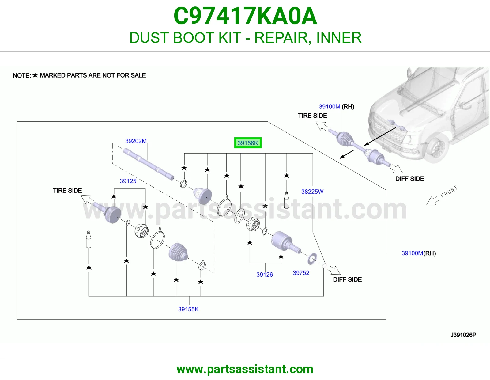 ربله عكس داخلي C97417KA0A