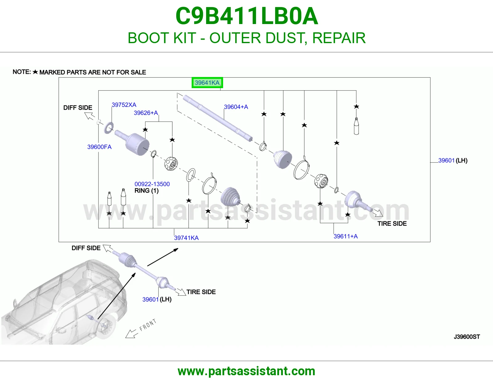 ربله عكس خلفي خارجي C9B411LB0A