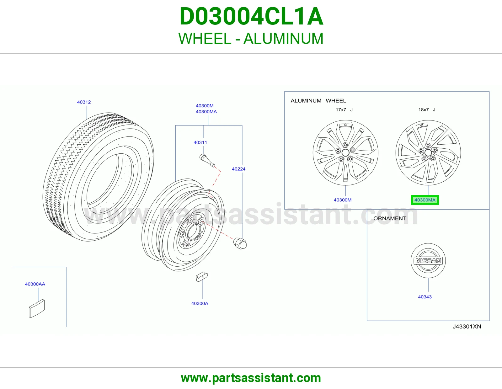 جنط D03004CL1A
