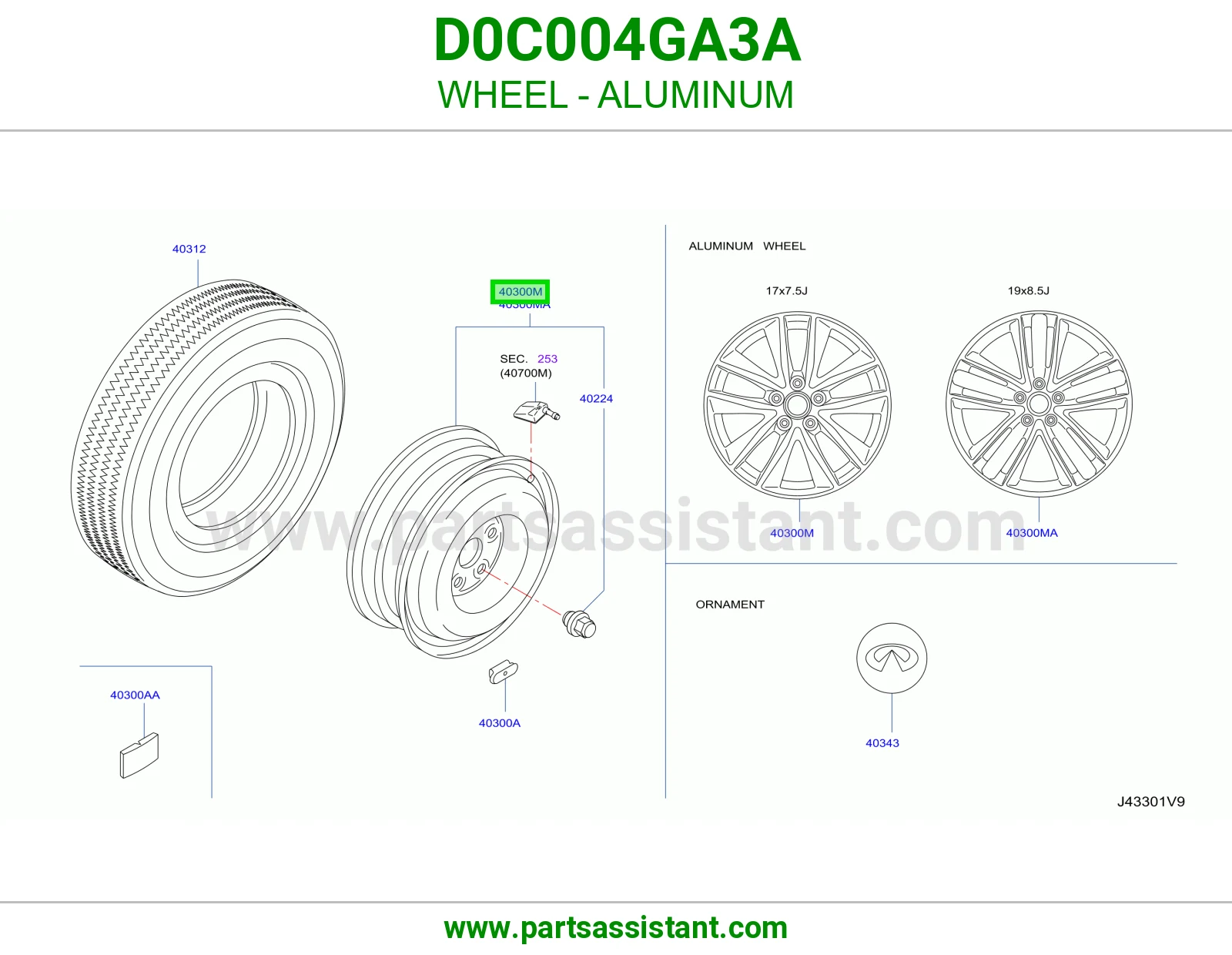 WHEEL - ALUMINUM D0C004GA3A