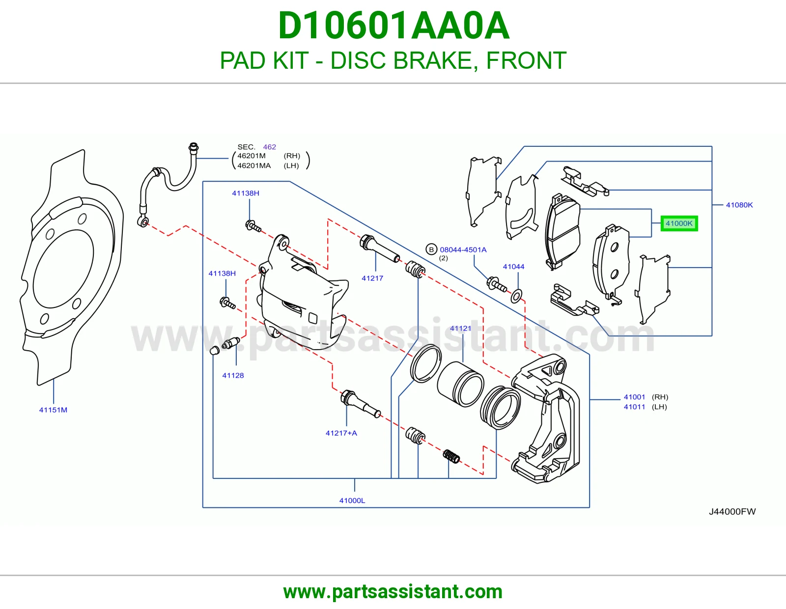 فحمات فرامل امامي D10601AA0A