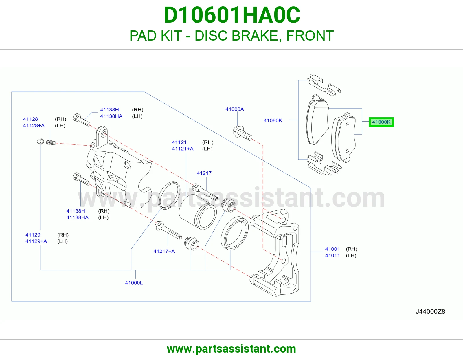فحمات فرامل امامي D10601HA0C