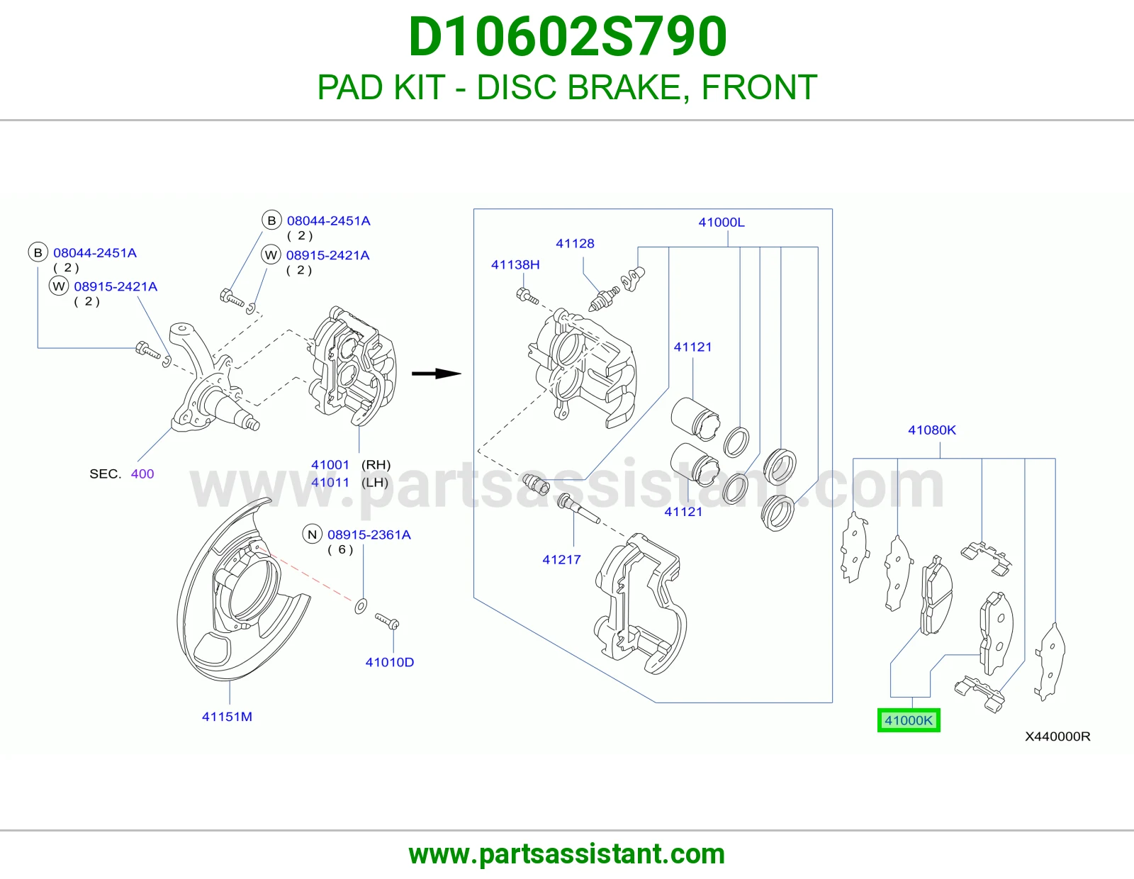فحمات فرامل امامي D10602S790