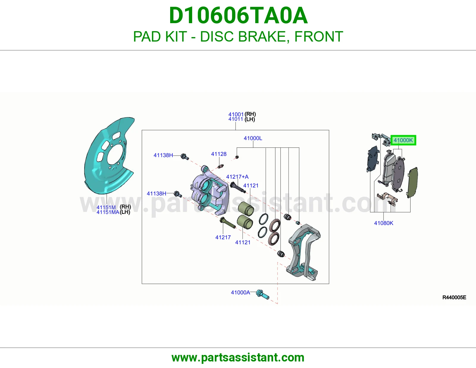 فحمات فرامل امامي D10606TA0A