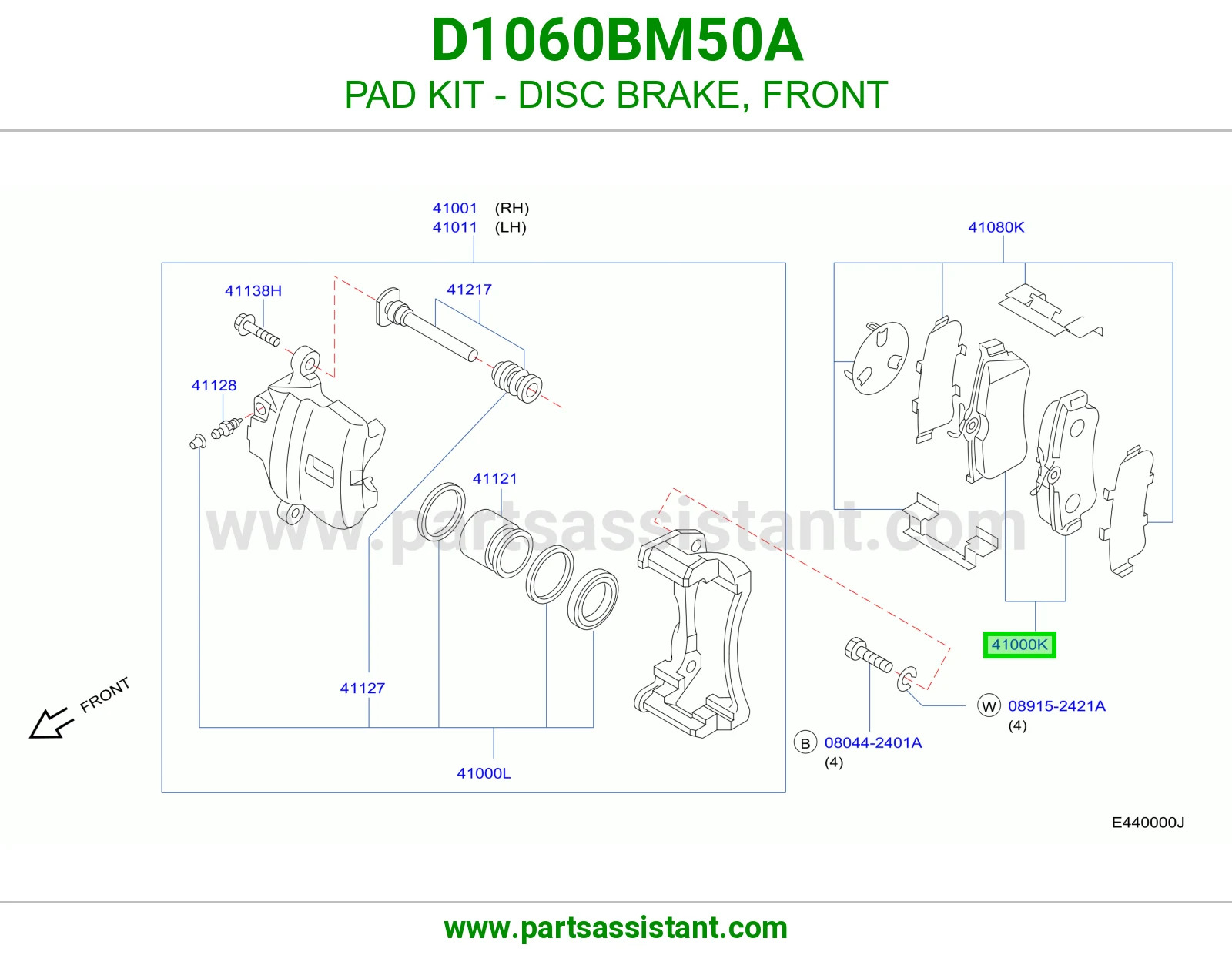 فحمات فرامل امامي D1060BM50A