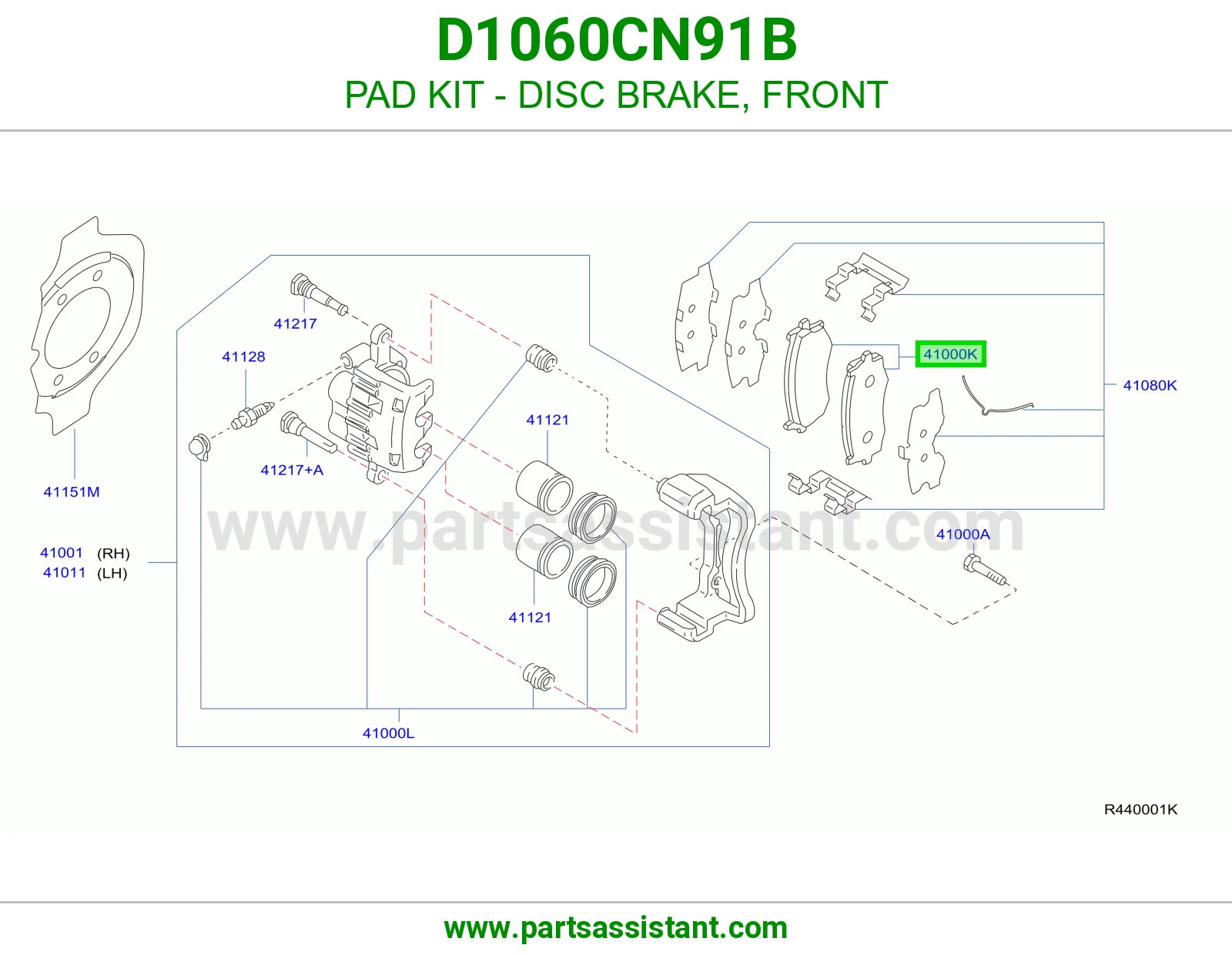 فحمات فرامل امامي D1060CN91B