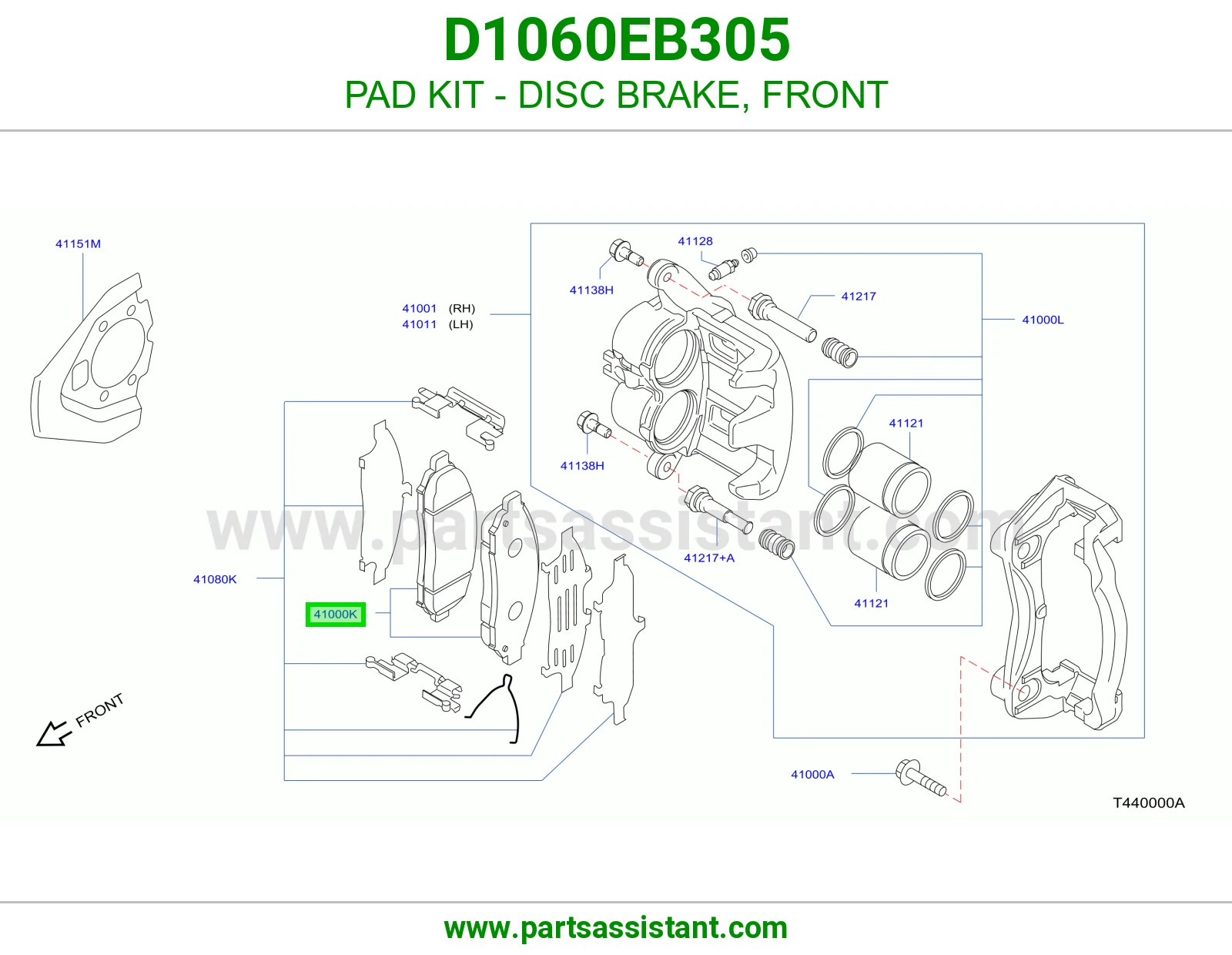 فحمات فرامل امامي D1060EB305