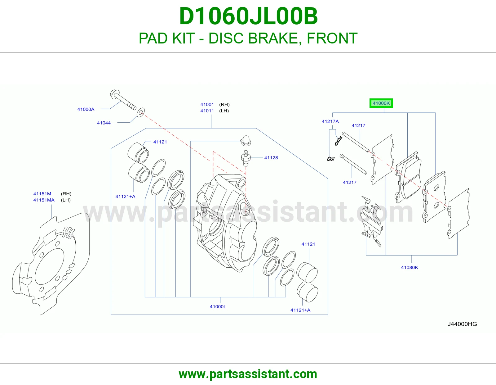فحمات فرامل امامي D1060JL00B